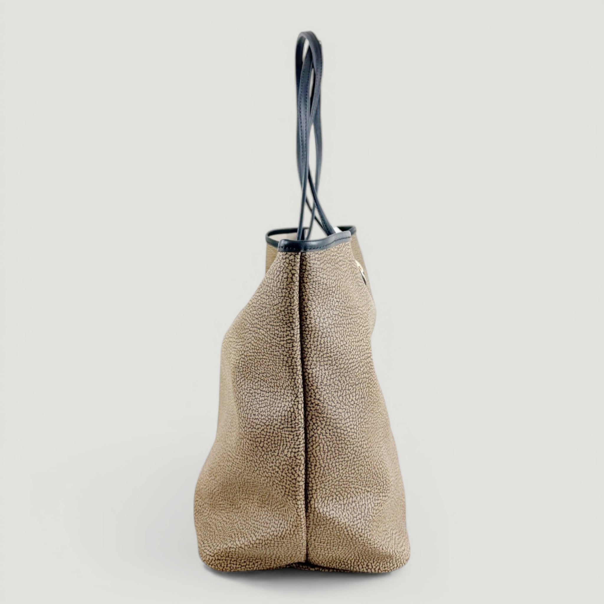 BORBONESE BORSA SHOPPING L. OP NATURALE/NERO