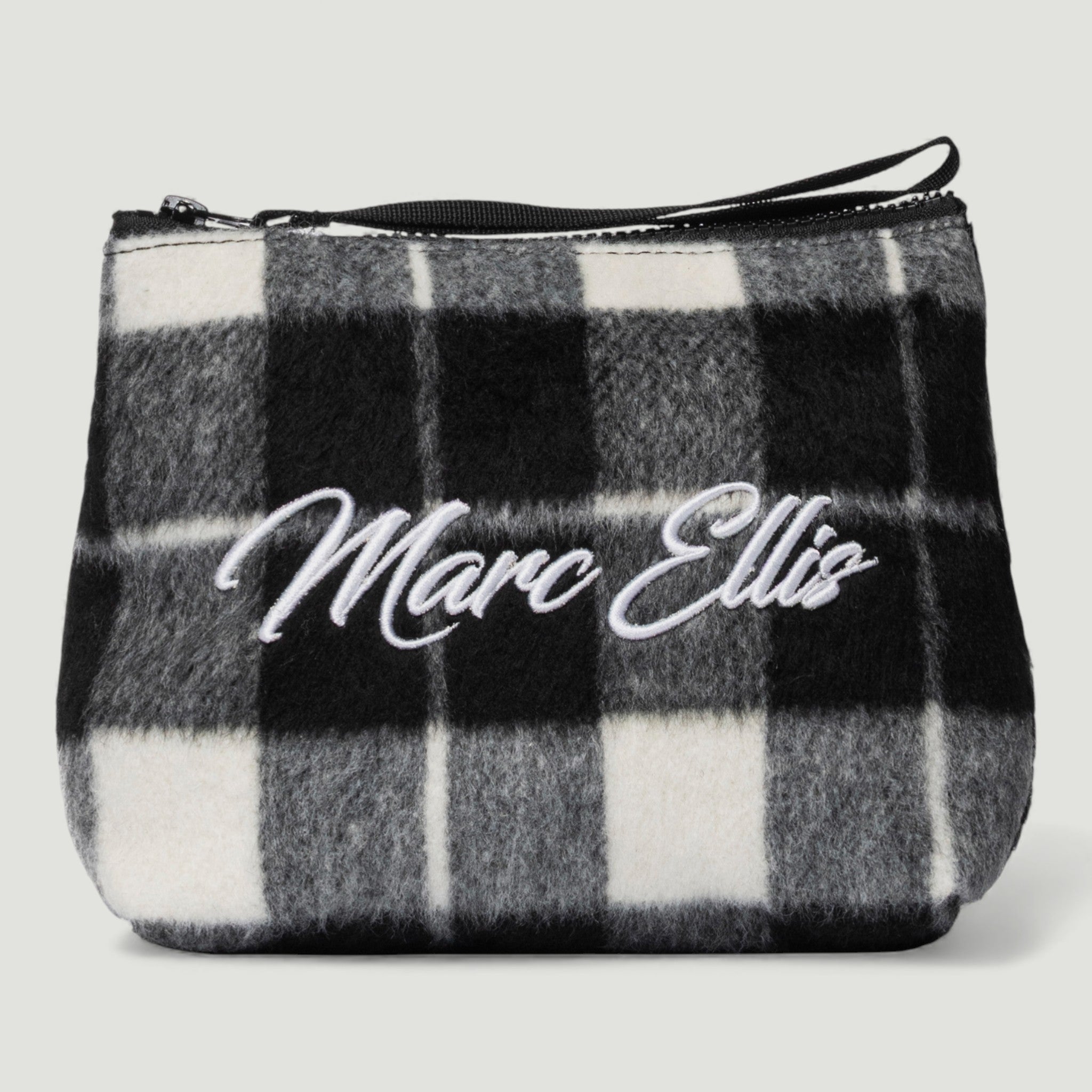 MARC ELLIS POCHETTE BUBY CHECK CLUTCH BLACK