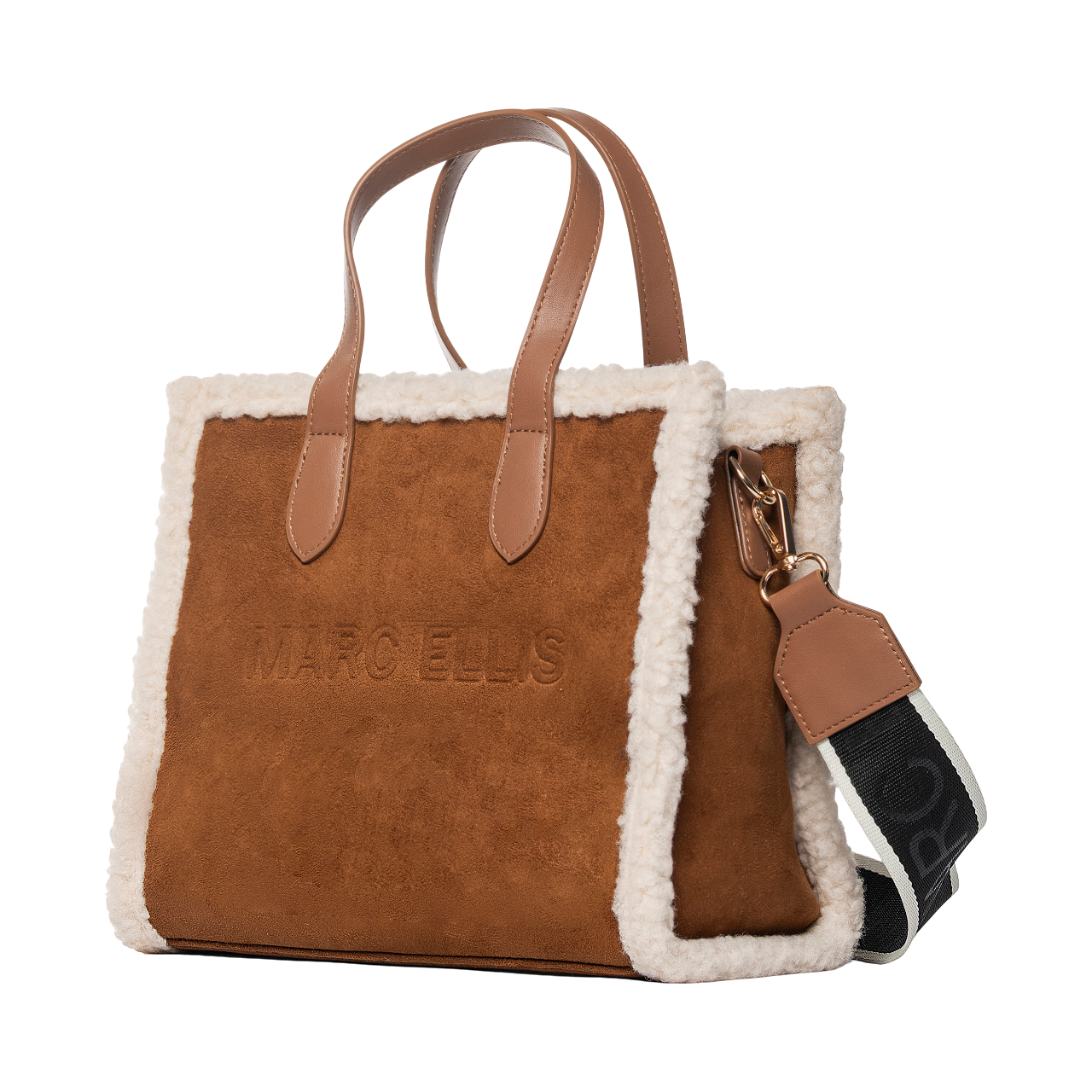 MARC ELLIS BORSA BUBY SUEDE M DARCK CUOIO