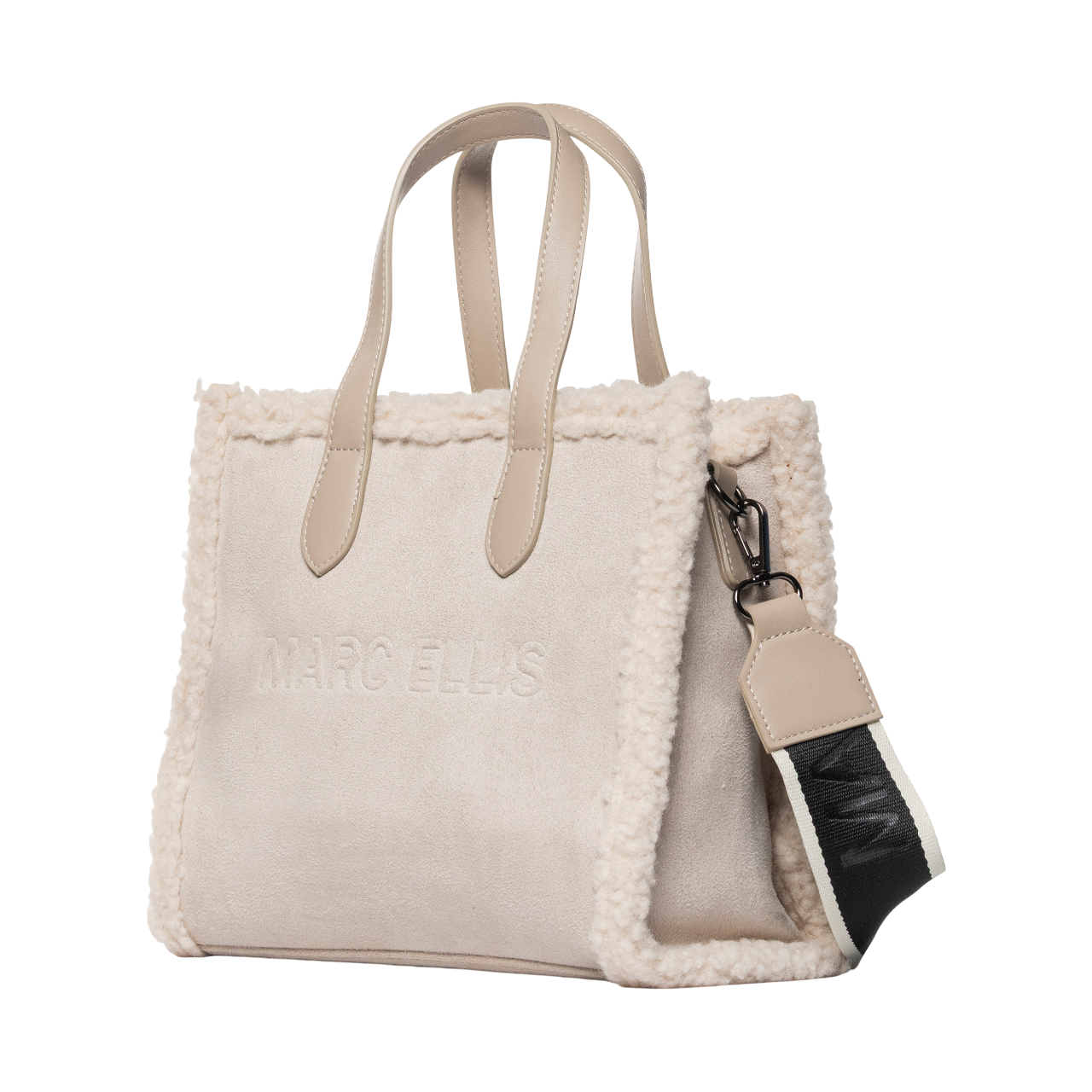 MARC ELLIS BORSA SUEDE M TAUPE