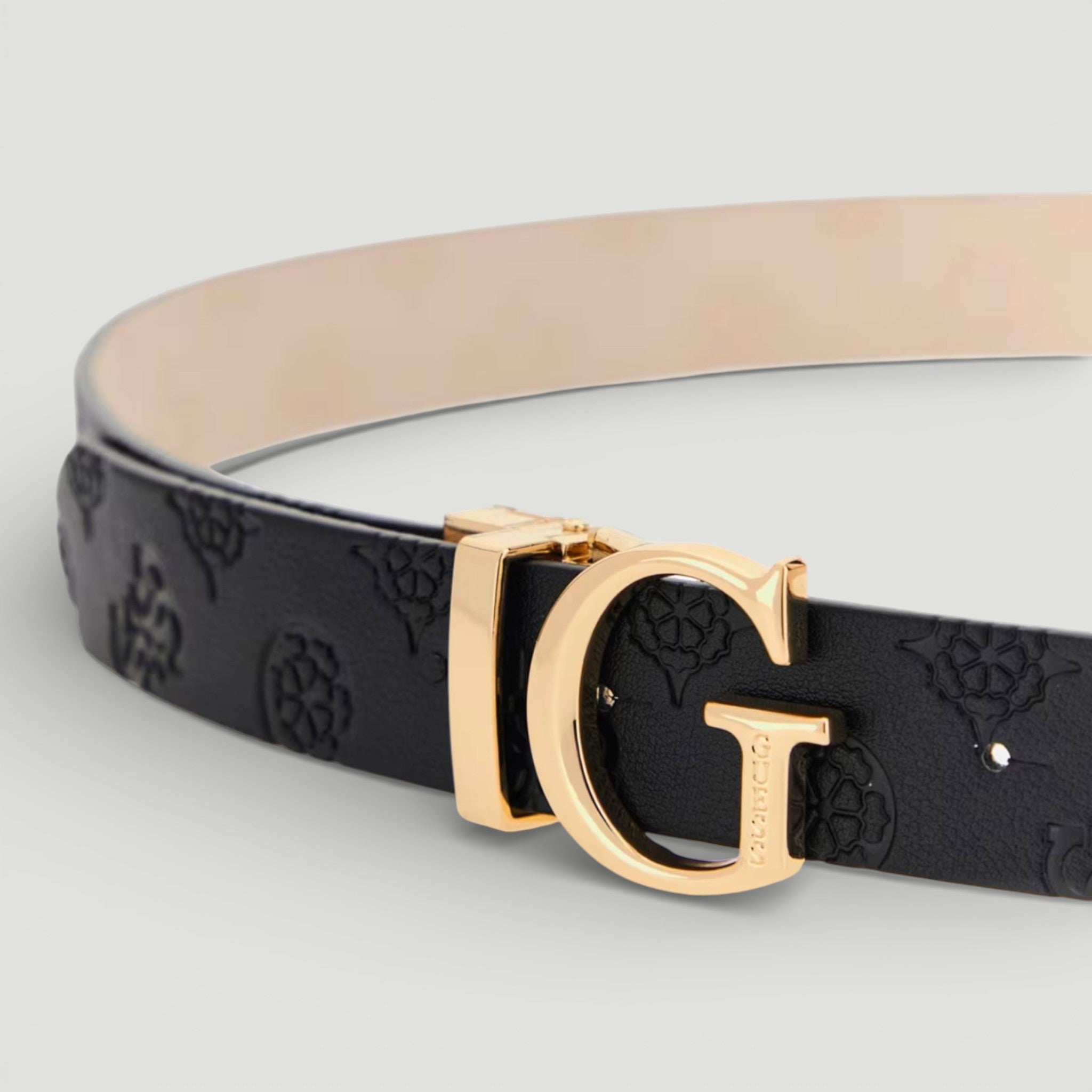 GUESS CINTURA TISHA ADJ&REV PANT BELT BLACK/DARK TAUPE