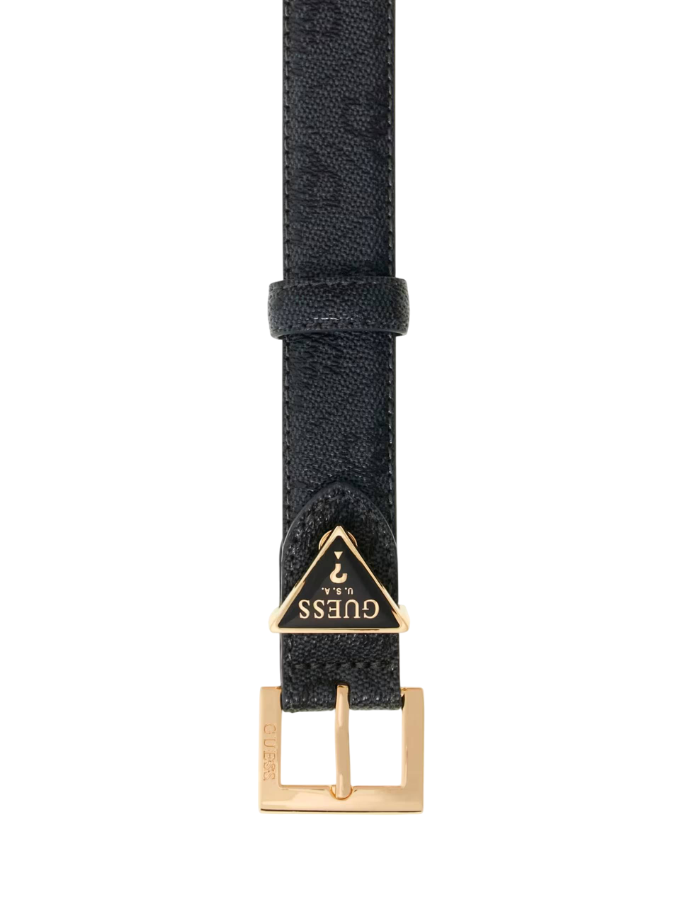 GUESS CINTURA NOELLE ADJ & NOT REV H25 BLACK COAL LOGO