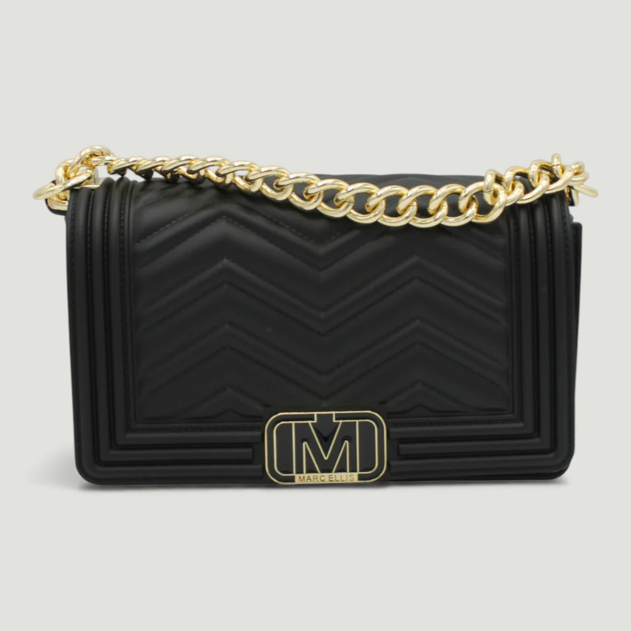 MARCELLIS BORSA FLAT WAVE BLACK/LIGHT GOLD