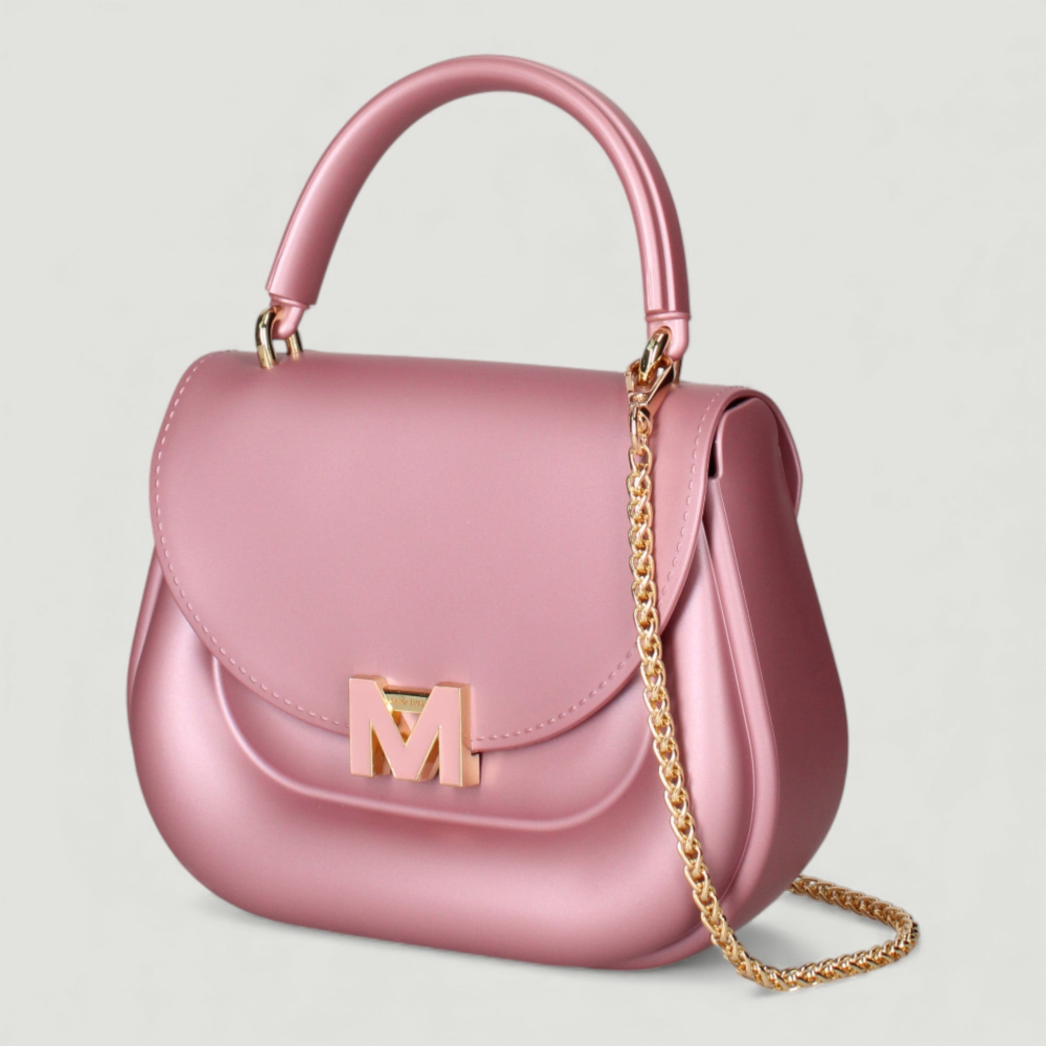 MARC ELLIS BORSA FLAT JELLY ASH ROSE/LIGHT GOLD