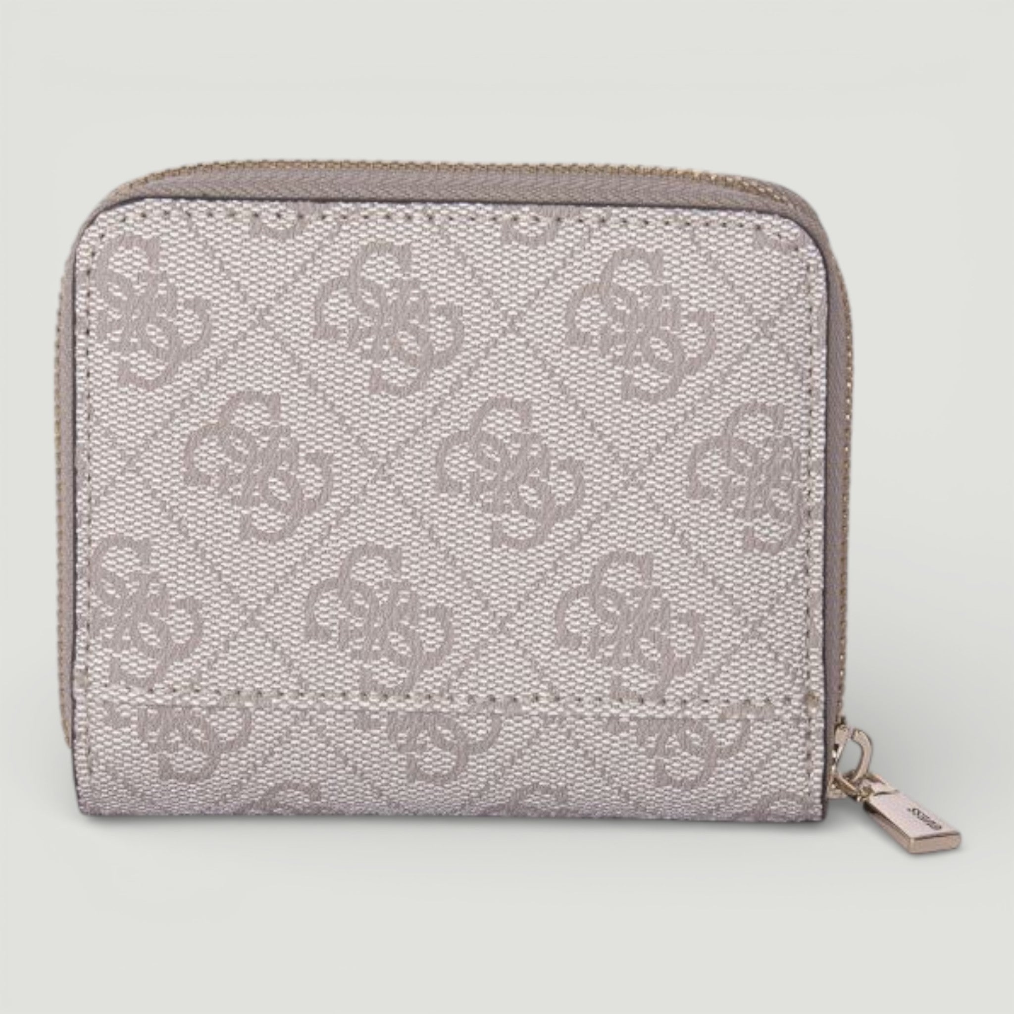GUESS PORTAFOGLIO LAUREL II SLG SMALL ZIP AROUN DARK TAUPE LOGO