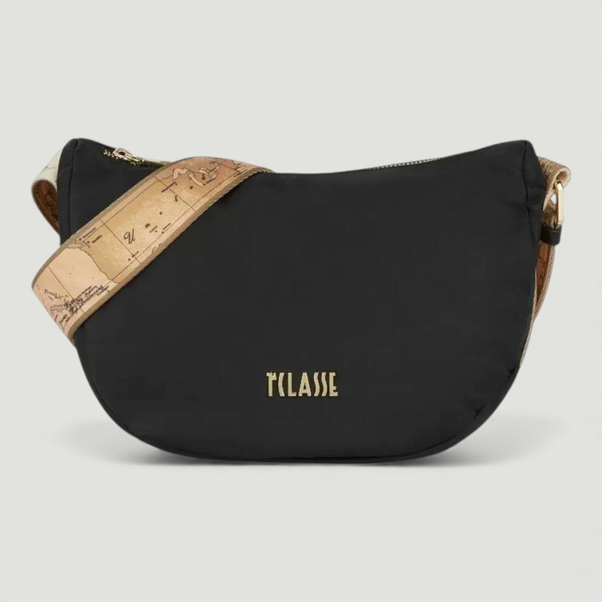 ALVIERO MARTINI 1^ CLASSE BORSA TRACOLLA MEZZALUNA PICCOLA NERA