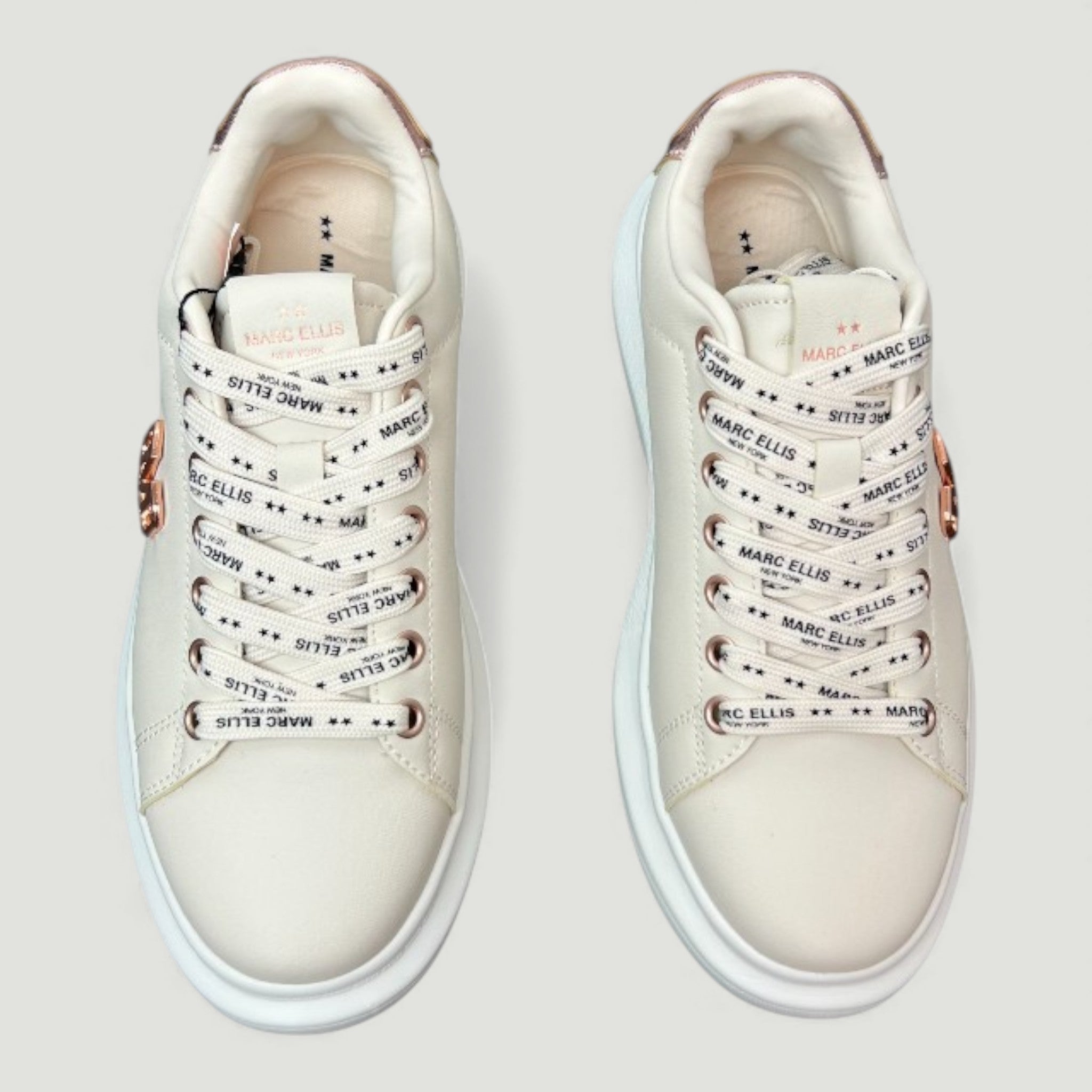 MARC ELLIS SNEAKERS HAWAY 105 CREAM/GOLD