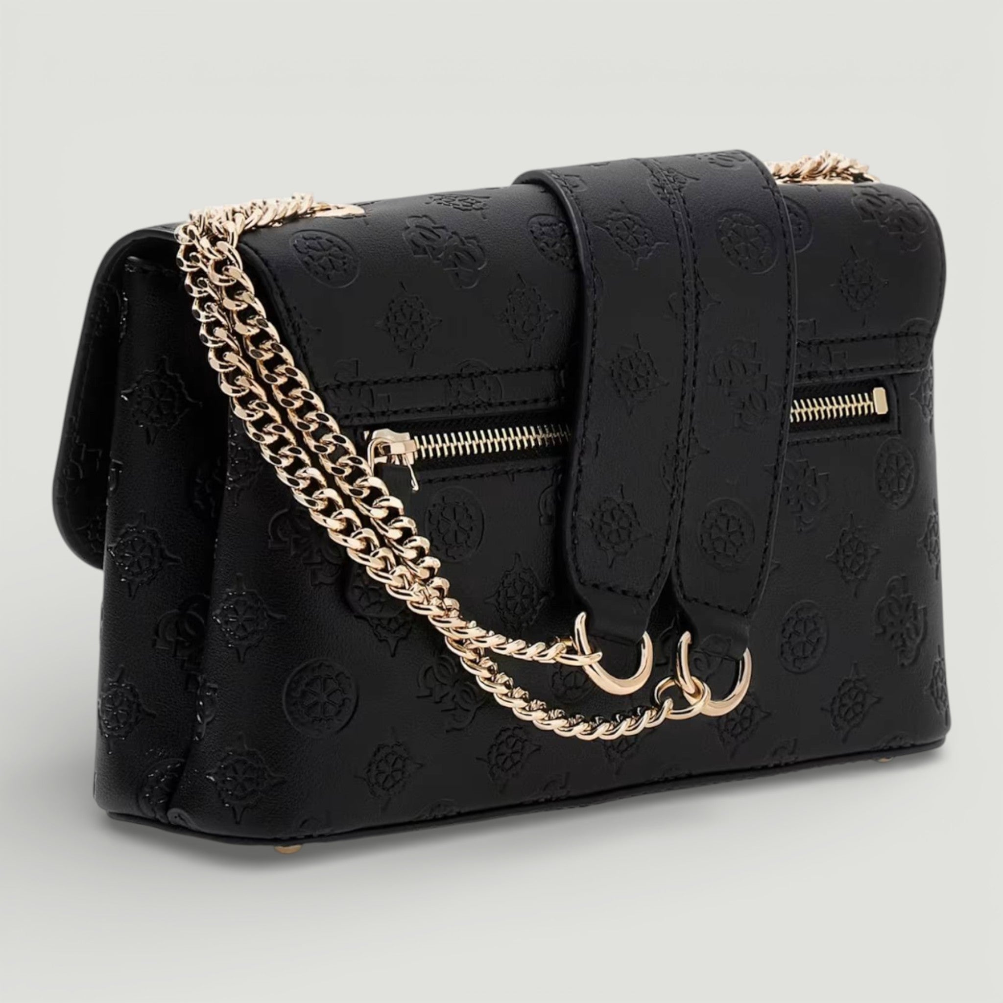 GUESS BORSA DITA CONVERTIBLE XBODI FLAP BLACK LOGO