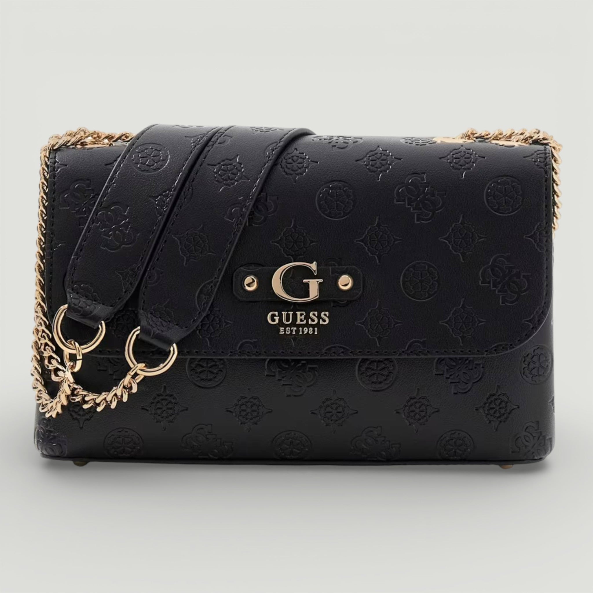 GUESS BORSA DITA CONVERTIBLE XBODI FLAP BLACK LOGO