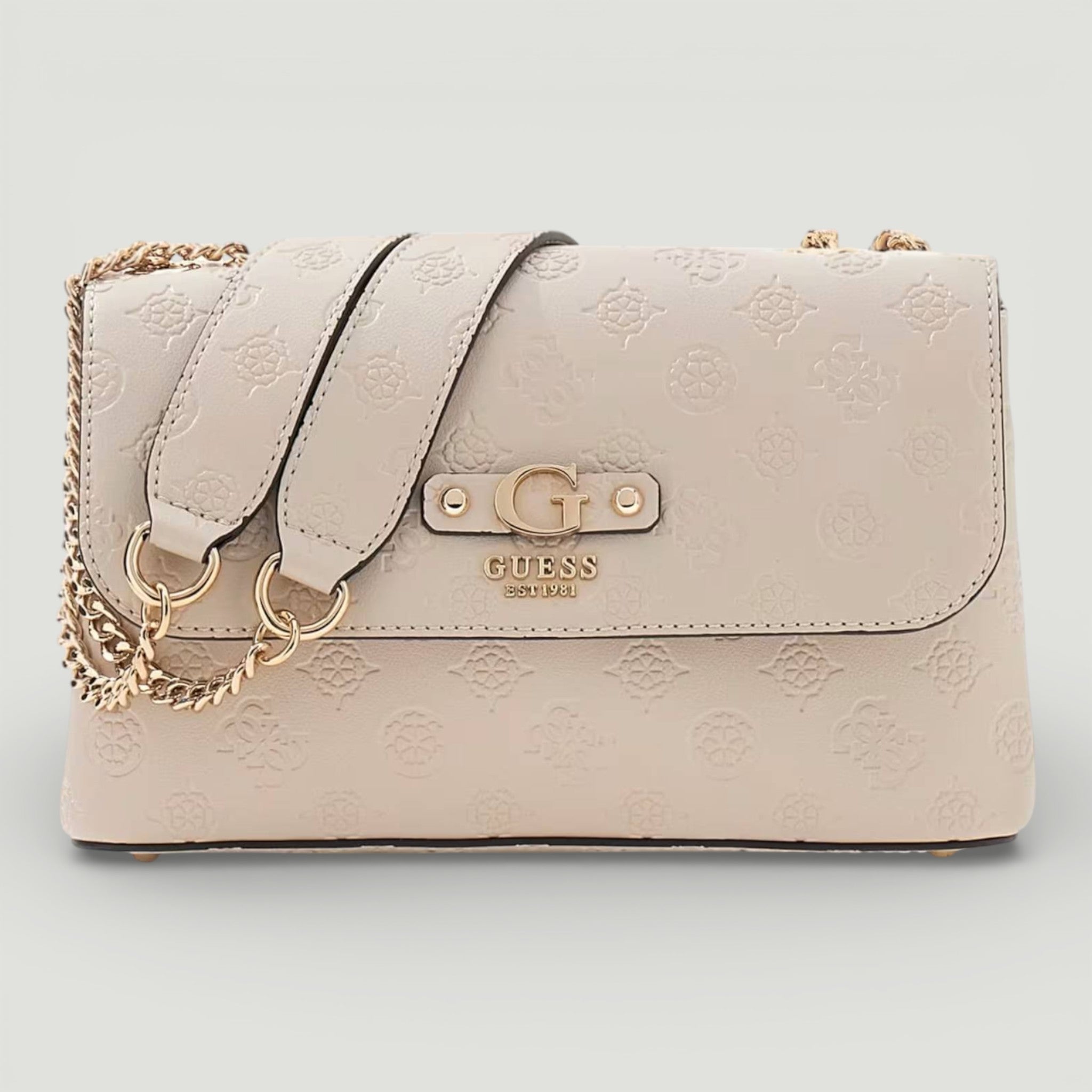 GUESS BORSA DITA CONVERTIBLE XBODY FLAP LIGHT TAUPE LOGO