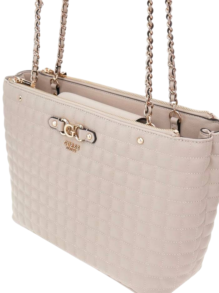 GUESS BORSA NADIRA STATUS TOTE LIGHT TAUPE