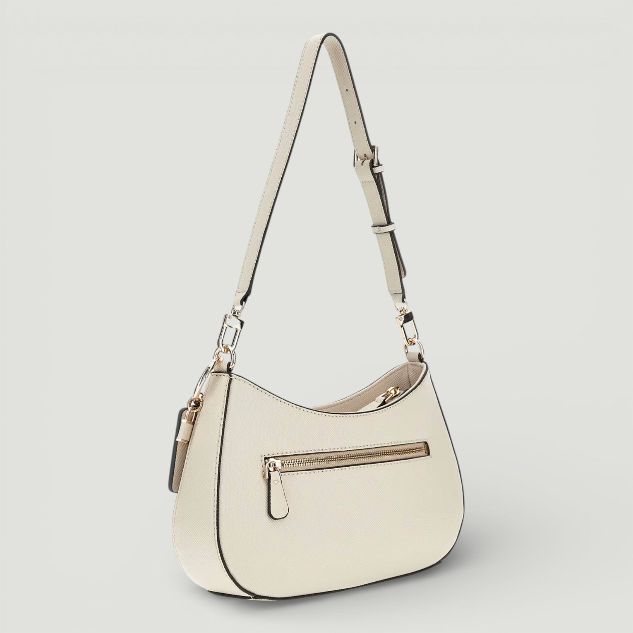 GUESS BORSA NOELLE II TOP ZIP SHOULDER BAG BONE