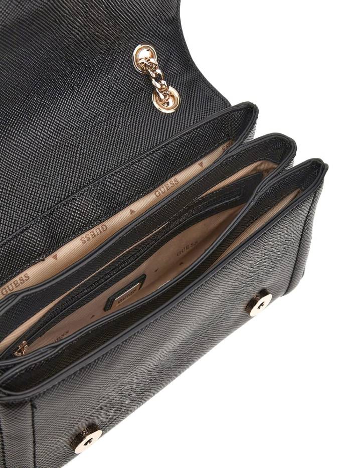 GUESS BORSA A TRACOLLA NOELLE II CNVRTBLE XBODY FLAP BLACK Donna U