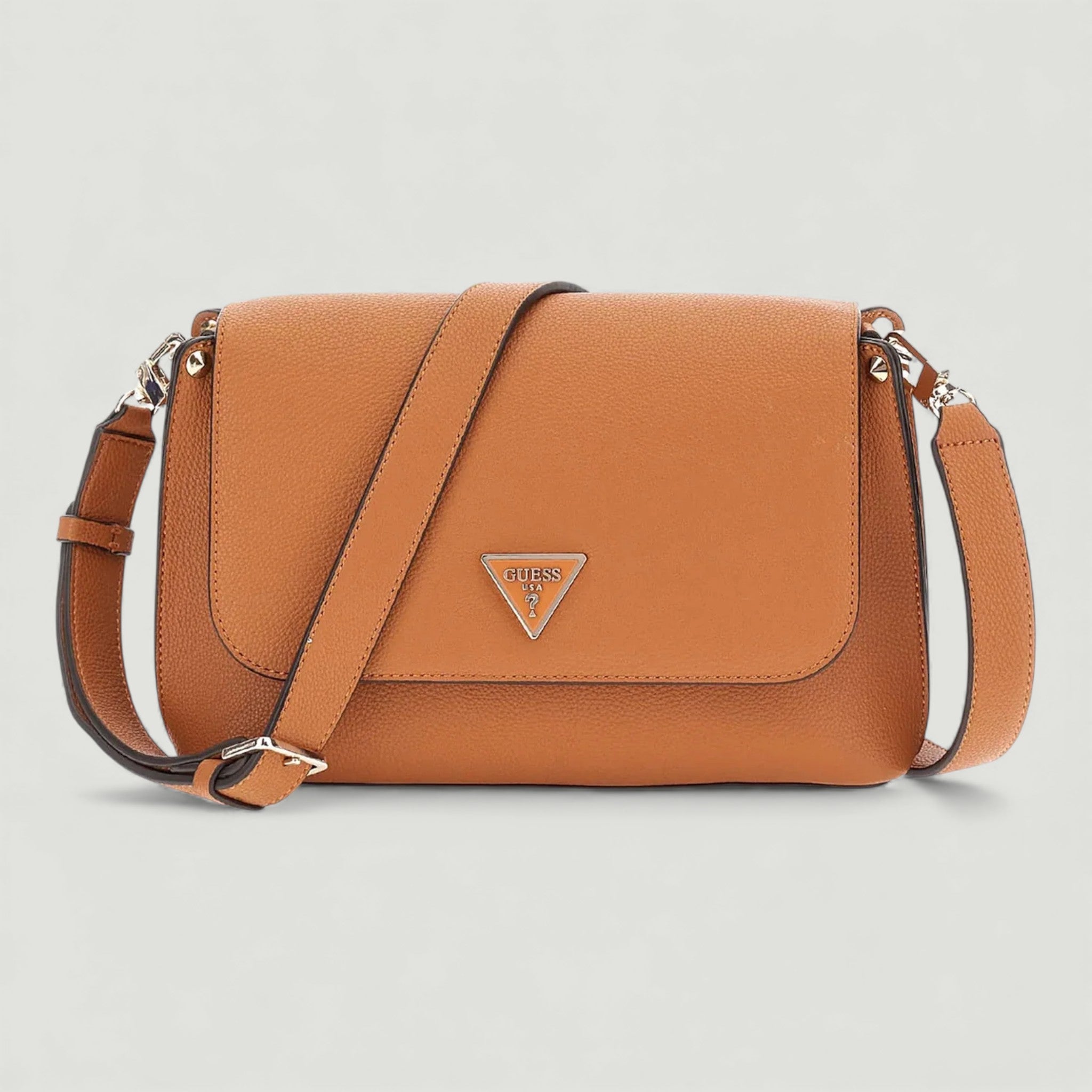 GUESS BORSA A TRACOLLA MERIDIAN II FLAP CROSSBODY COGNAC