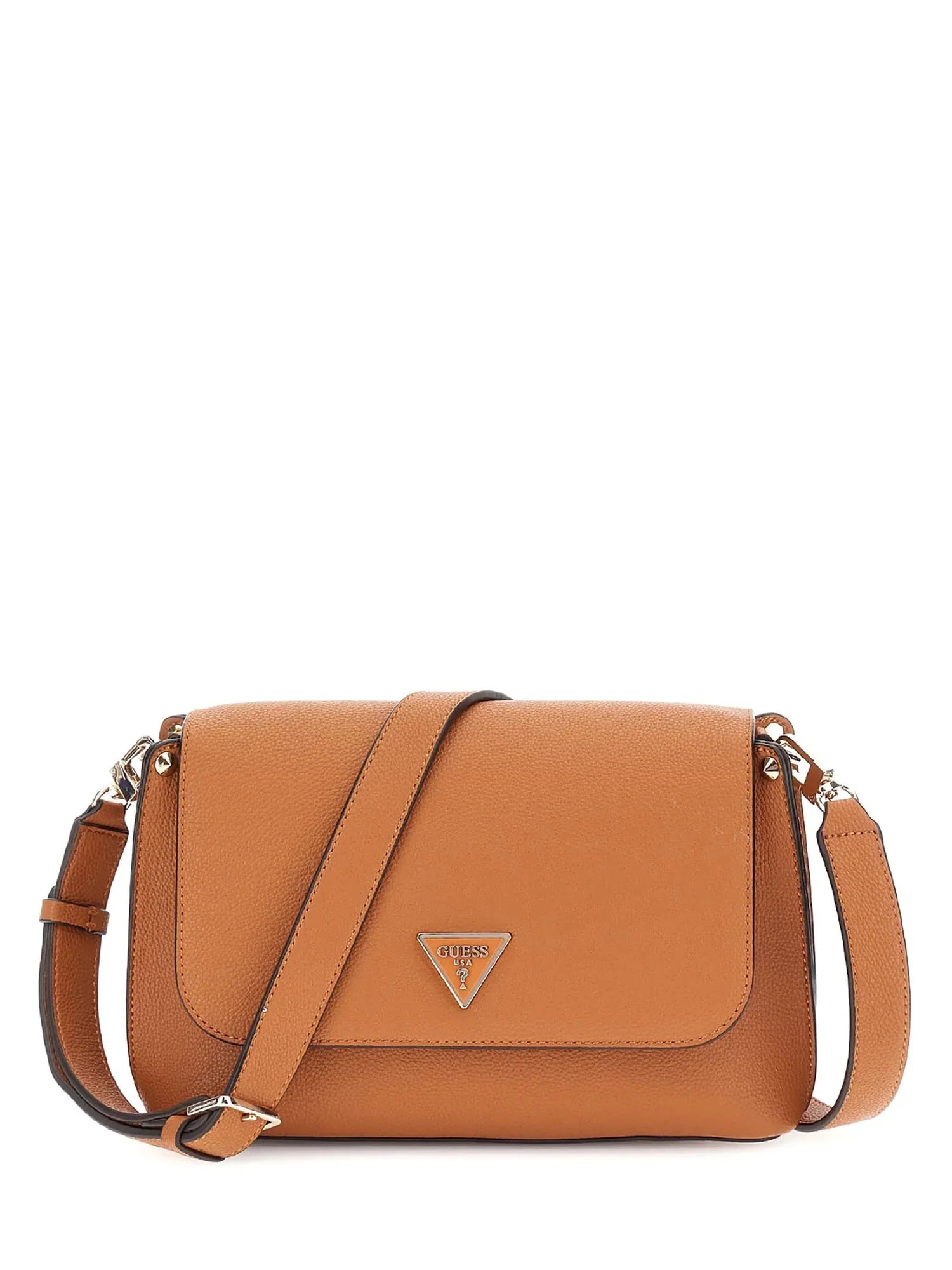 GUESS BORSA A TRACOLLA MERIDIAN II FLAP CROSSBODY COGNAC