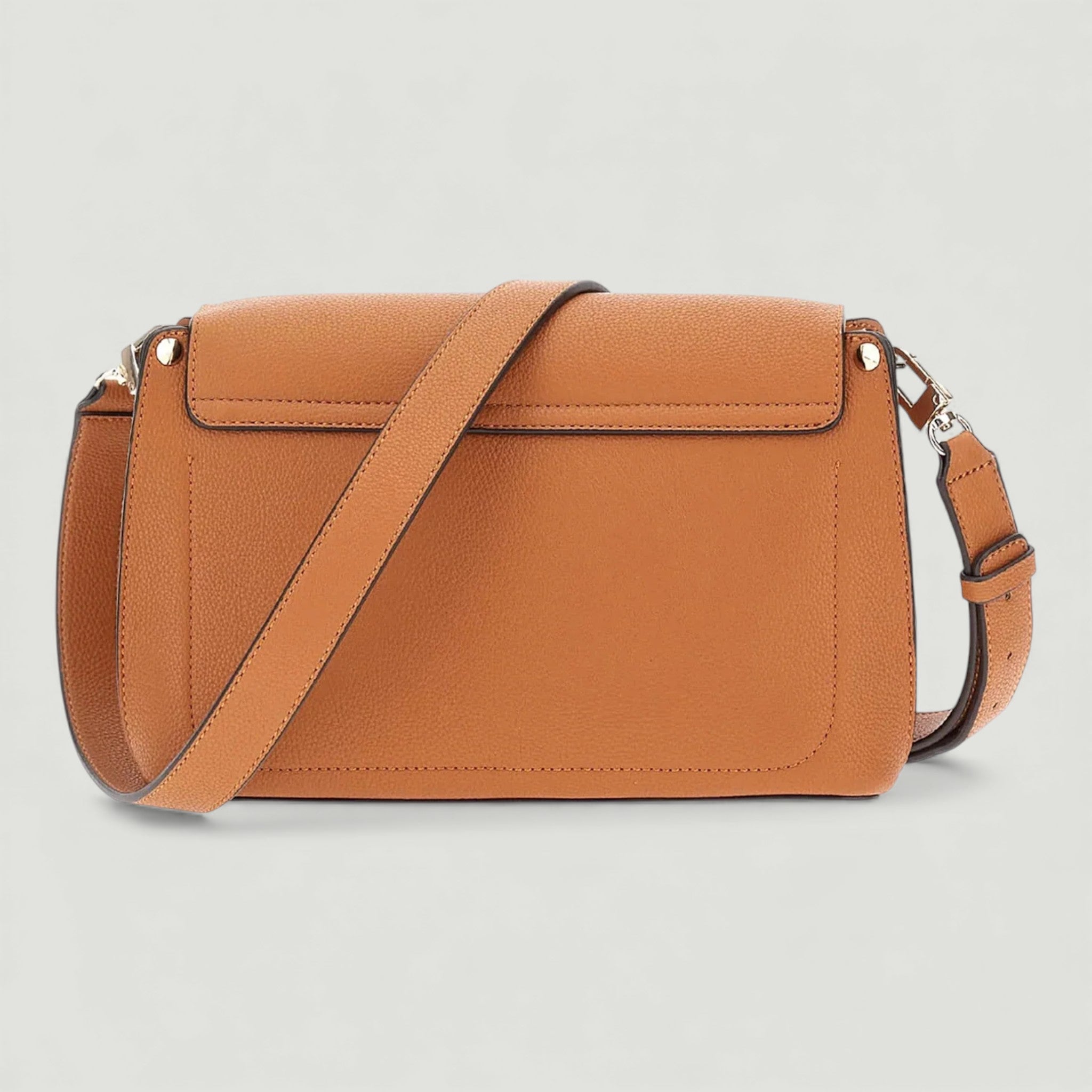 GUESS BORSA A TRACOLLA MERIDIAN II FLAP CROSSBODY COGNAC