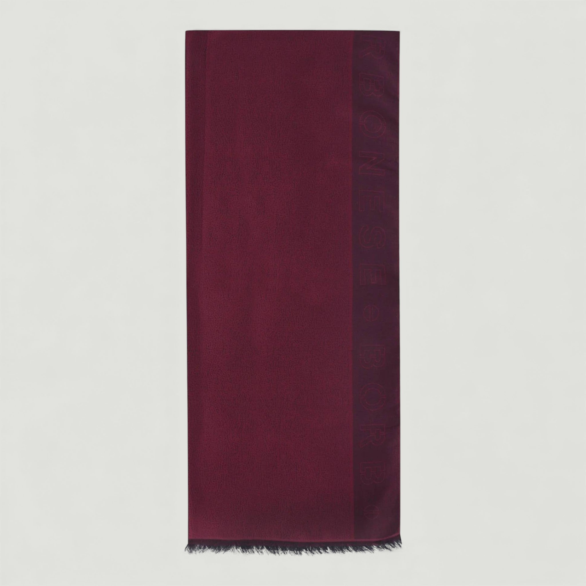 BORBONESE STOLA OP LOGO OUTLINE 80X180 MERLOT