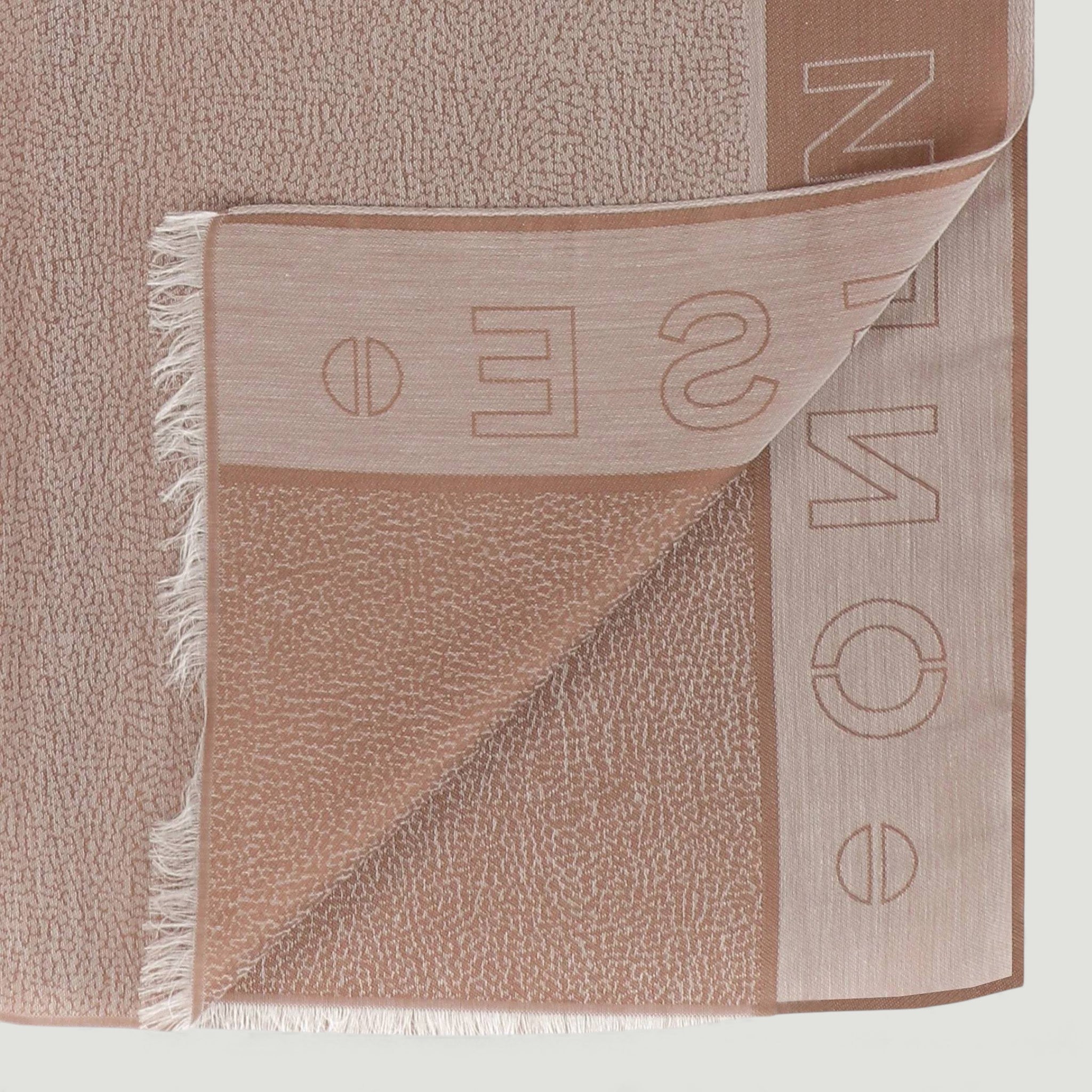 BORBONESE STOLA OP LOGO OUTLINE 80X180 MUSHROOM MUSHROOM