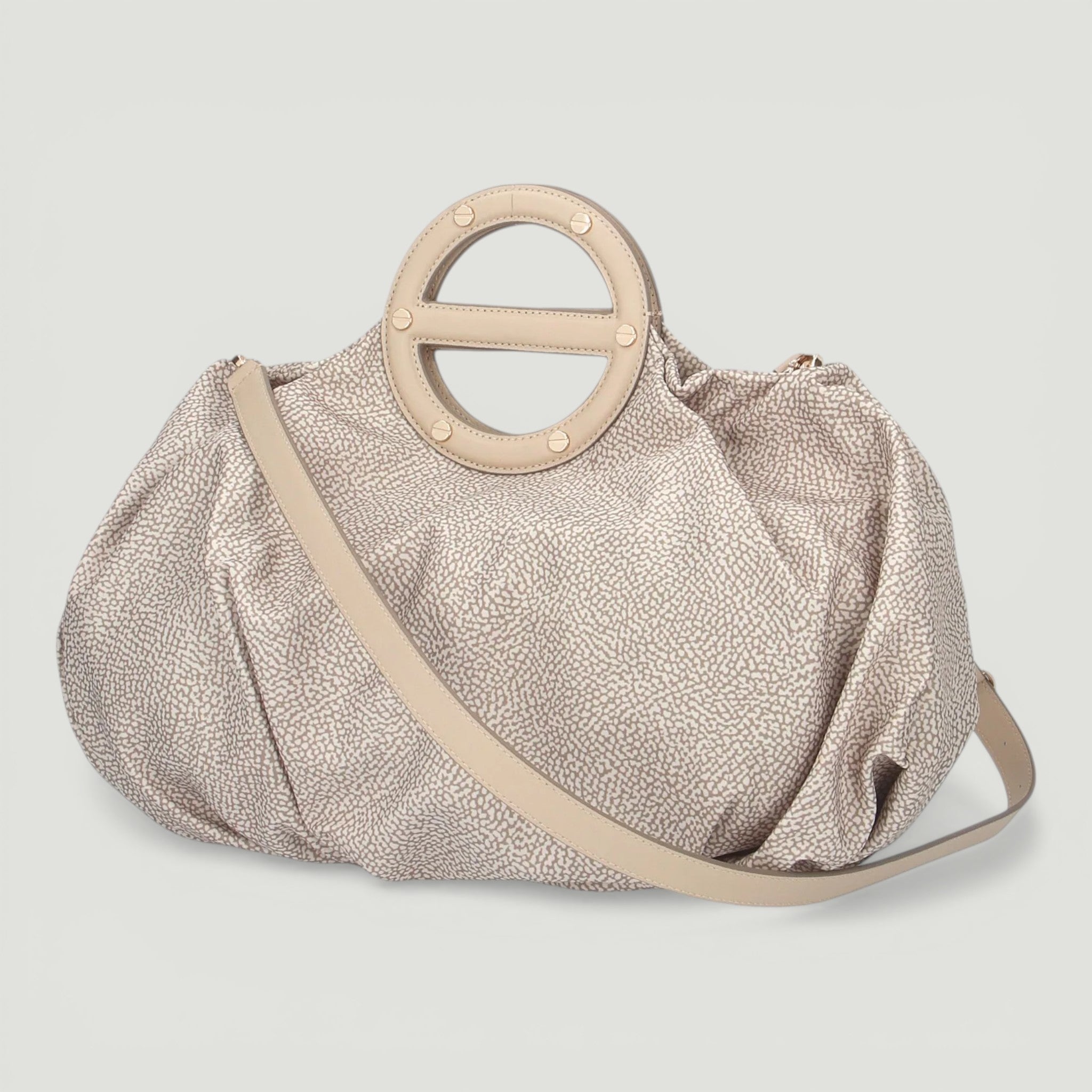 BORBONESE BORSA A MANO M. C/T SABBIA