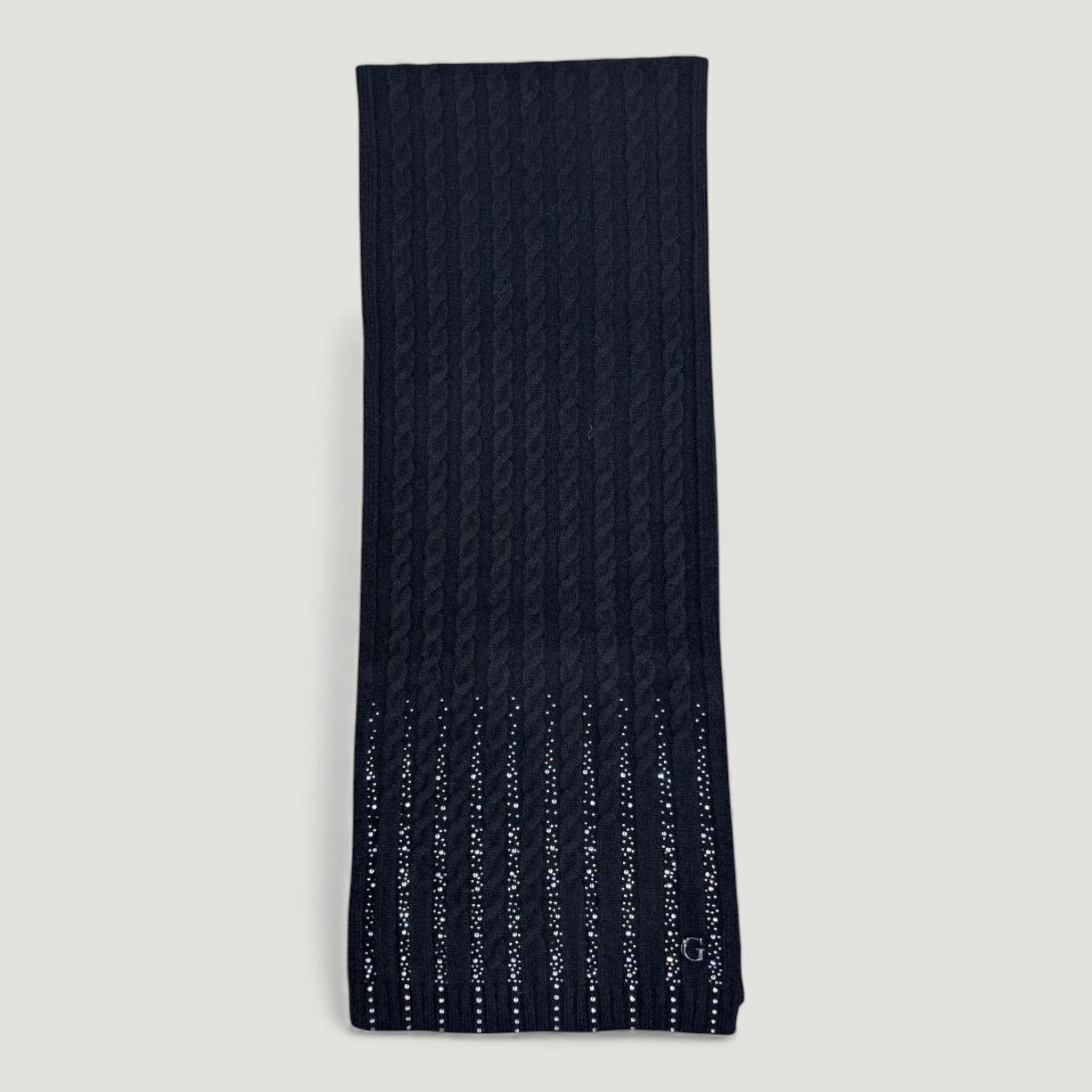 GUESS SCIARPA KNITTED SCARF 30X165 BLACK