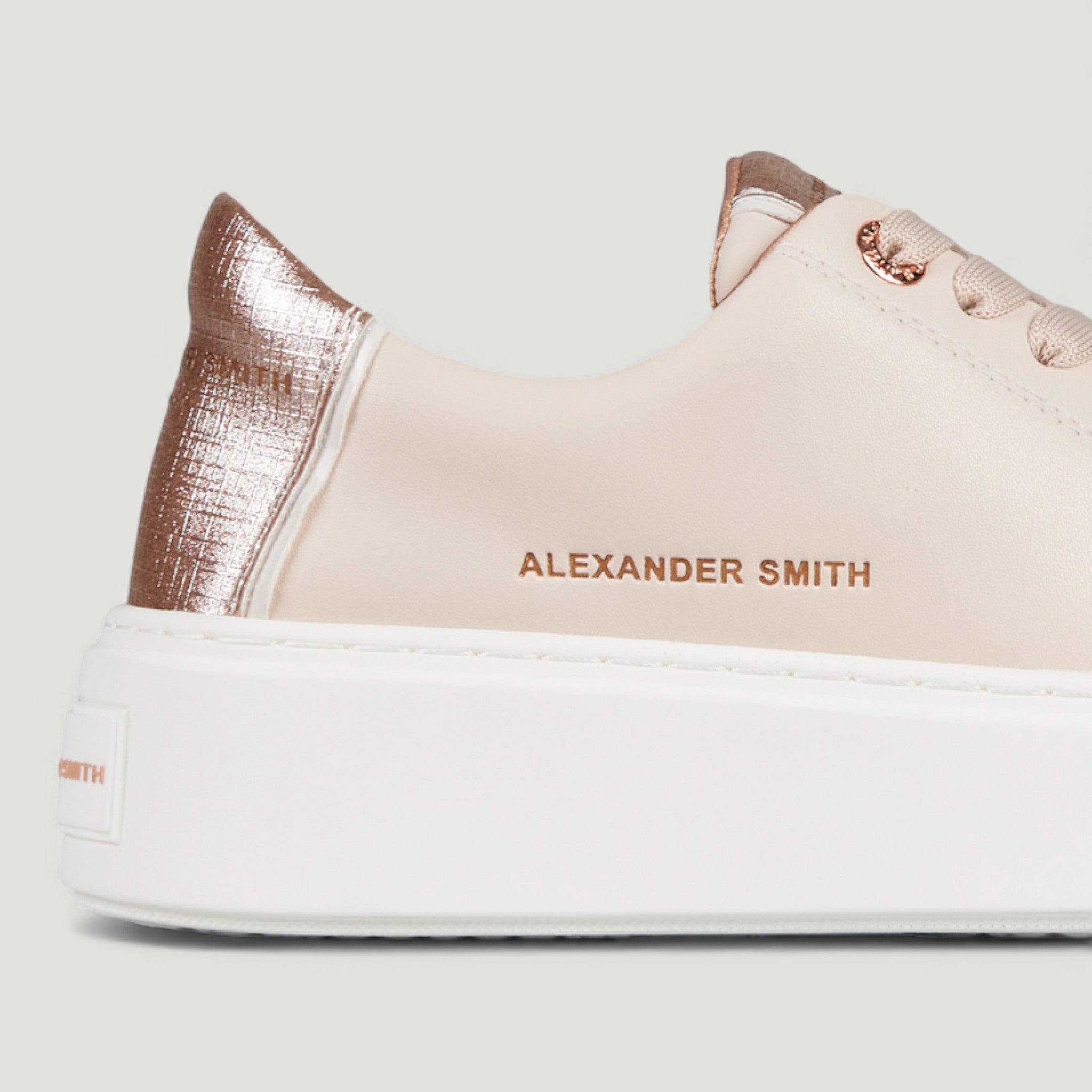 ALEXANDER SMITH SNEAKERS LONDON HIGHT WOMAN LIGHT ROSE COPPER BIANCO/ROSA