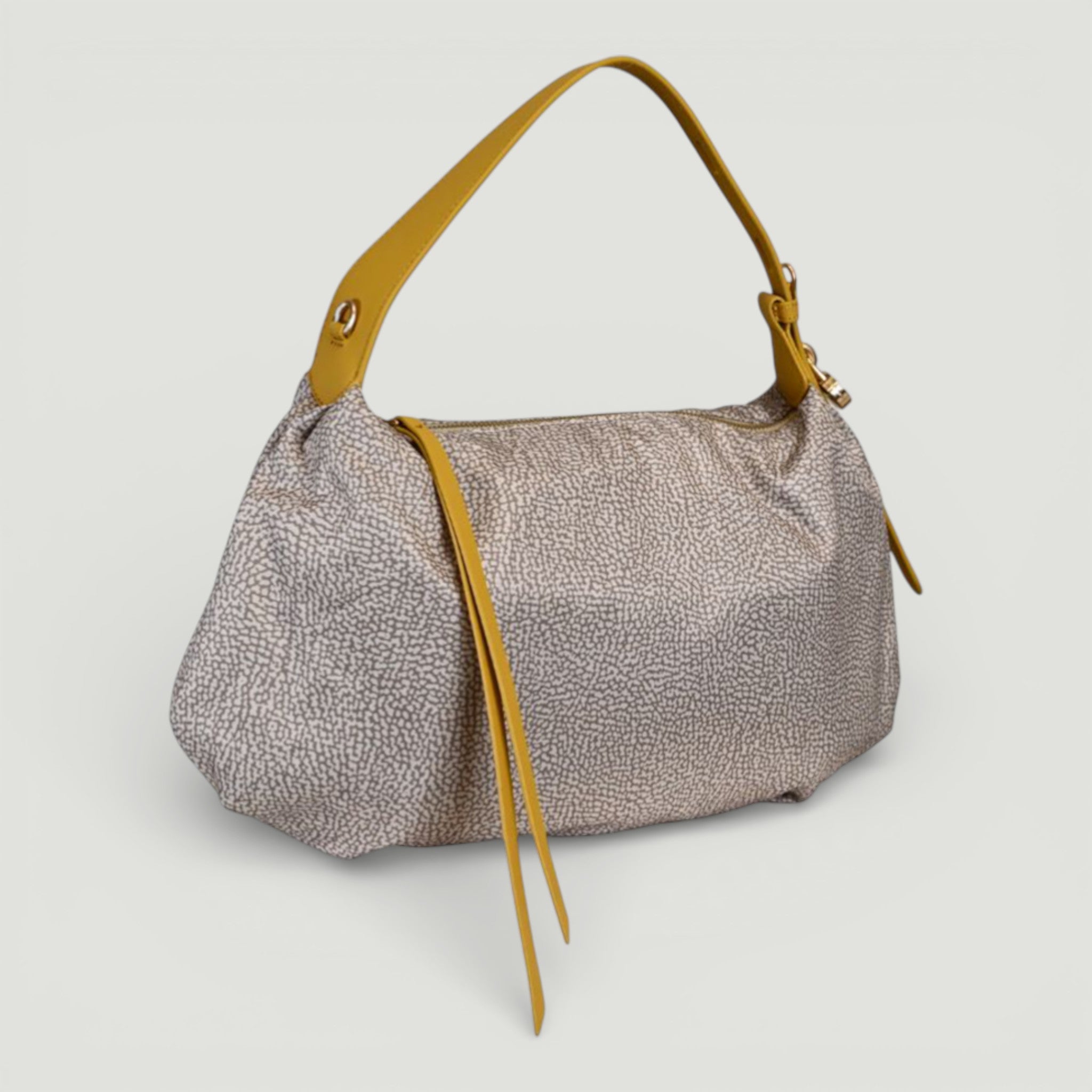 BORBONESE BORSA HOBO S. SABBIA/SAFFRON