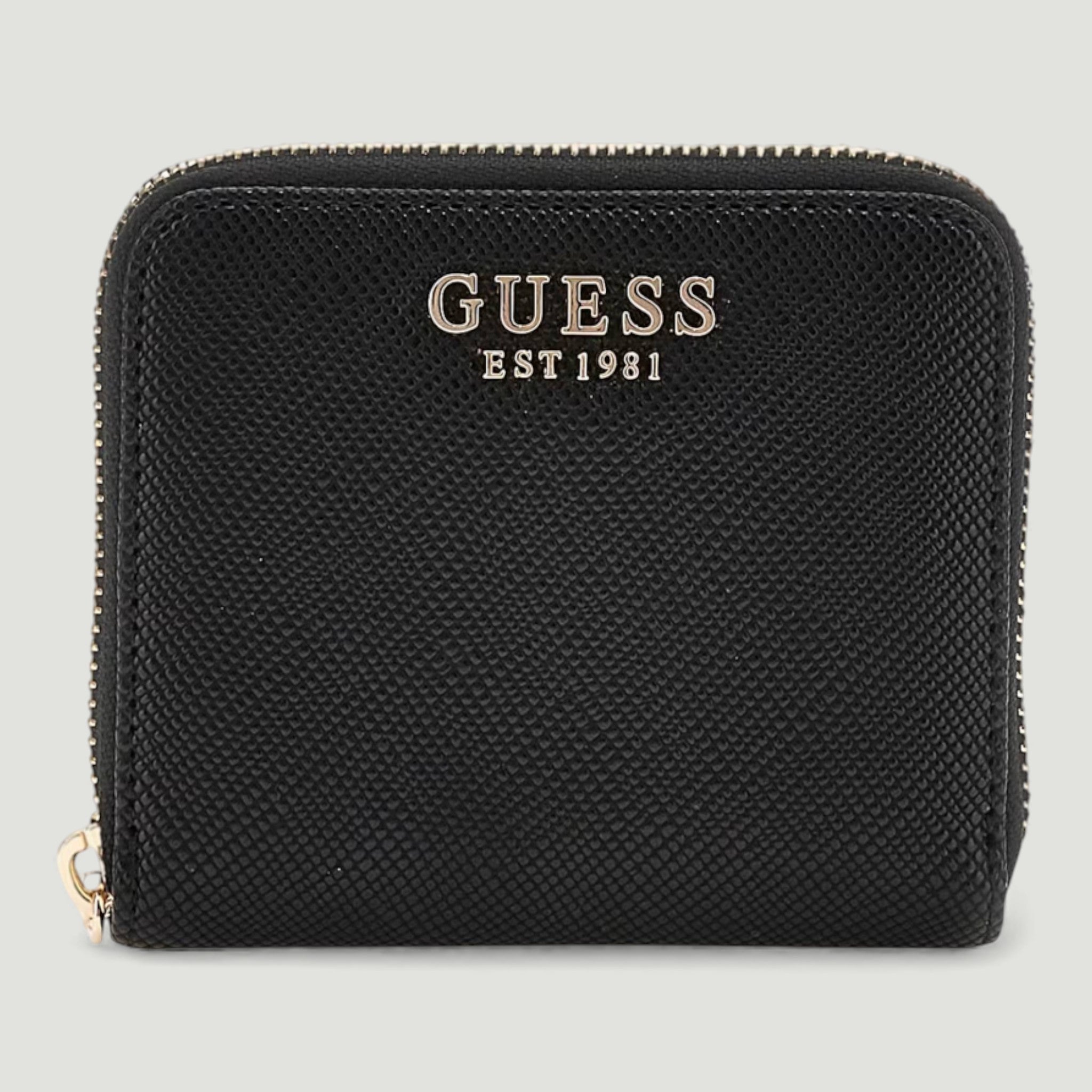 GUESS PORTAFOGLIO LAUREAL II SLG SMALL ZIP AROUND BLACK