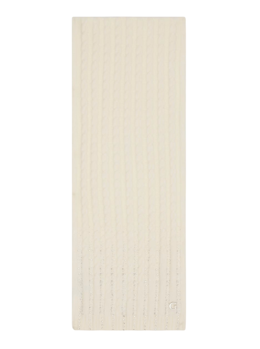 GUESS SCIARPA KNITTED SCARF 30X165 WHITE