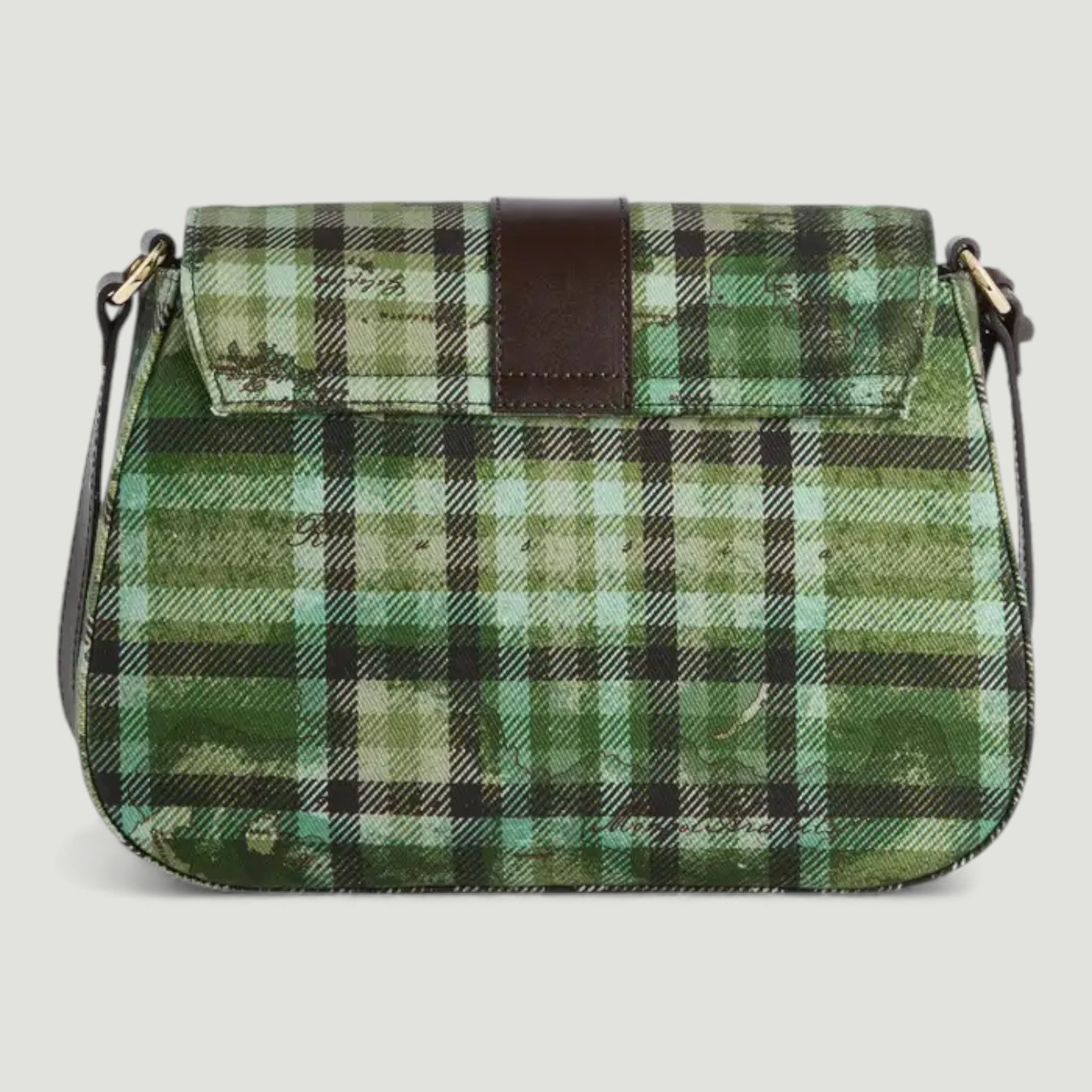 ALVIERO MARTINI 1^ CLASSE BORSA TRACOLLA CON PATTA VERDE MUSCHIO