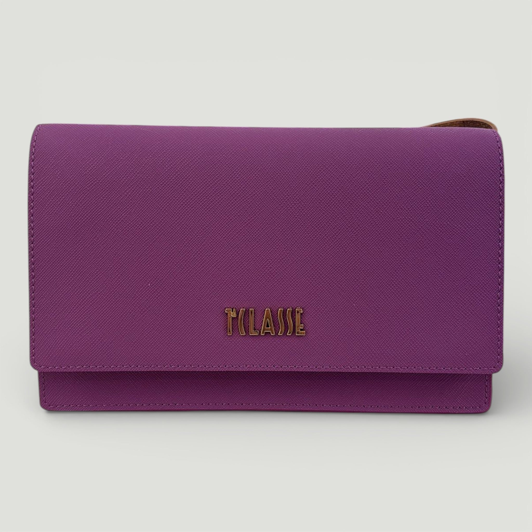 ALVIERO MARTINI 1^ CLASSE BORSA POCHETTE PATTA E TRACOLLA STACCABILE VIOLA BOUGANVIL