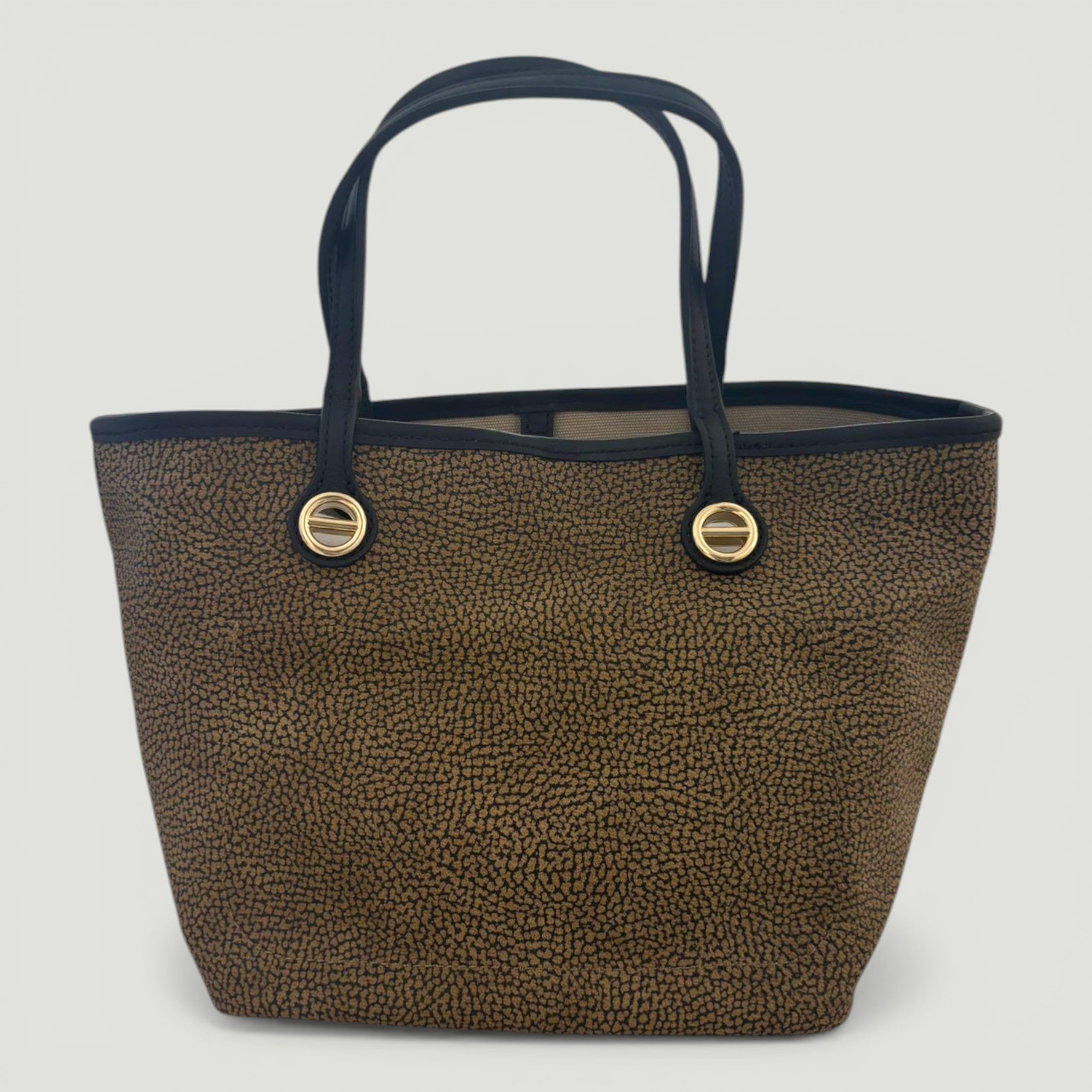 BORBONESE BORSA SHOPPING S. C/T OP NATURALE NERO