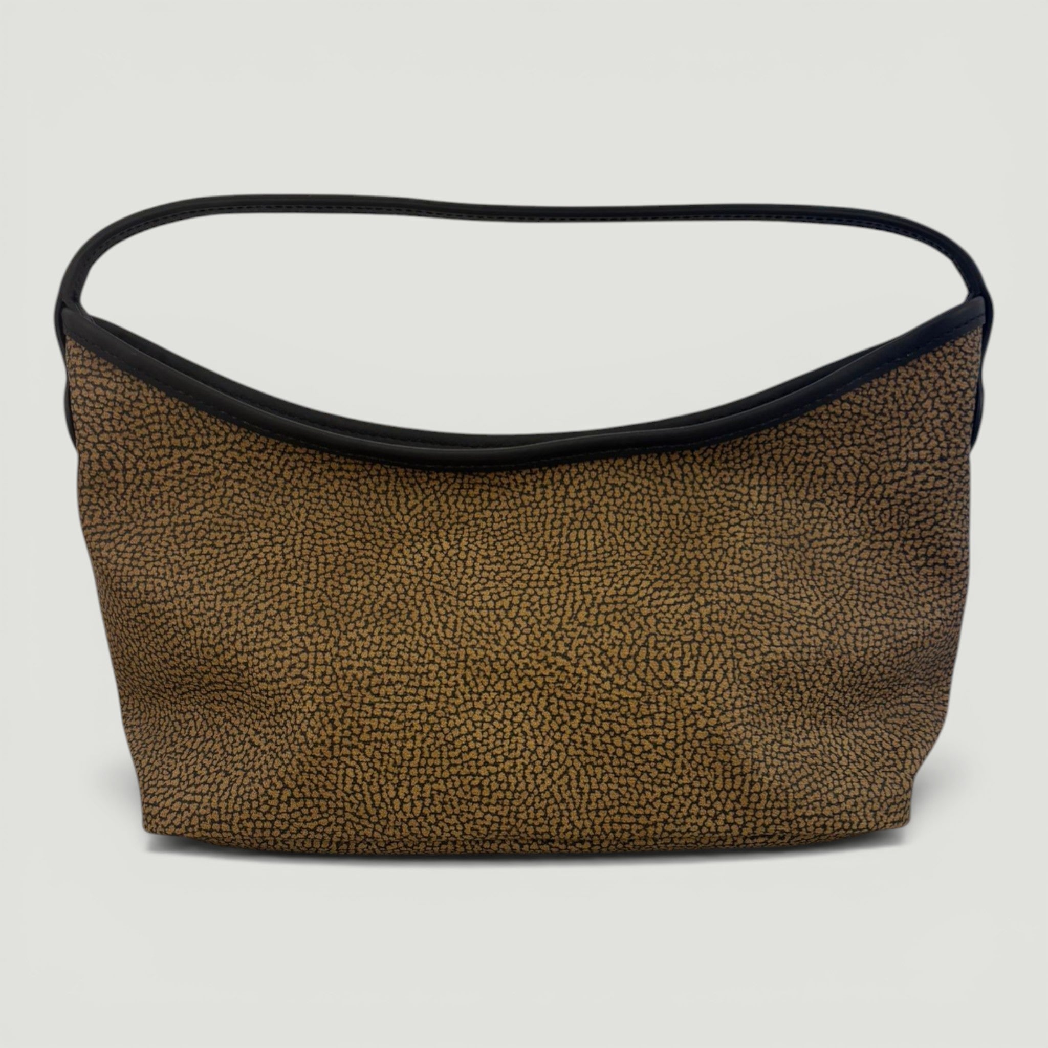 BORBONESE BORSA HOBO S. OP NATURALE/NERO