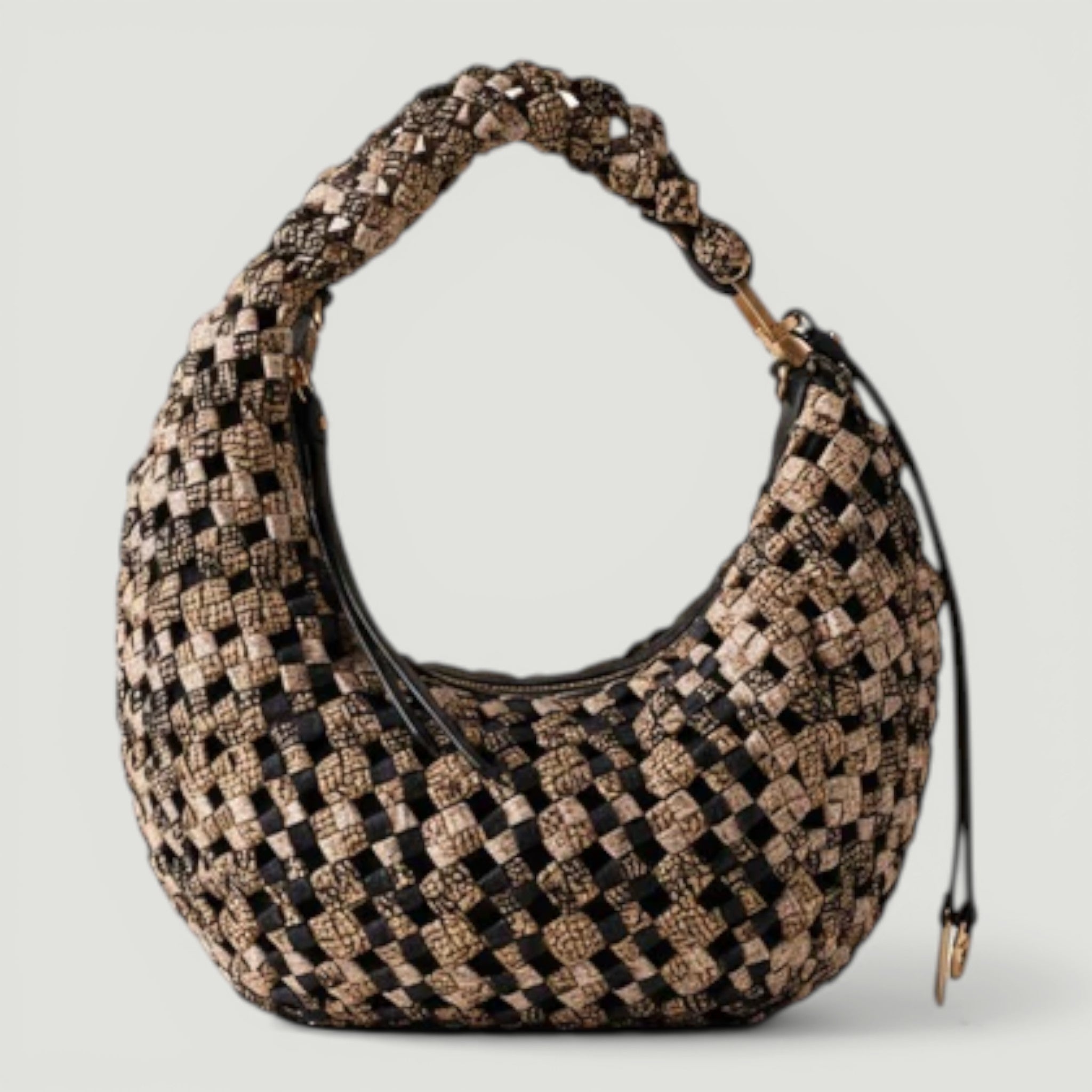 BORBONESE BORSA HOBO MINI MULTICOLORE OP