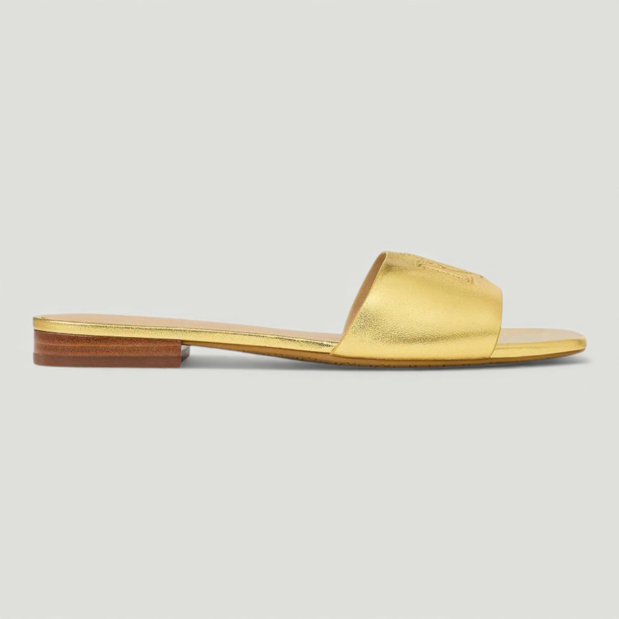 RALPH LAUREN CIABATTE EVERLEY MODERN GOLD
