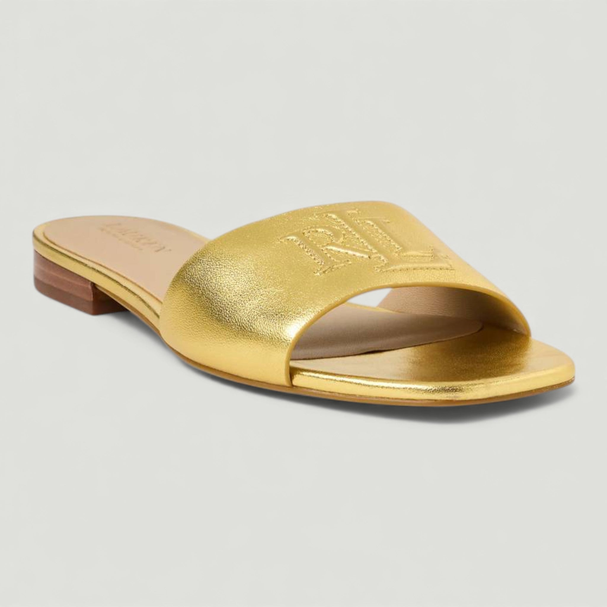 RALPH LAUREN CIABATTE EVERLEY MODERN GOLD