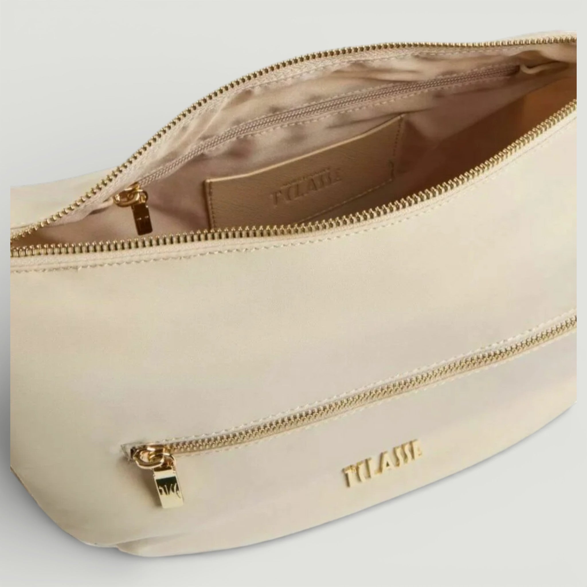 ALVIERO MARTINI 1^CLASSE BORSA MEZZALUNA CHAMPAGNE