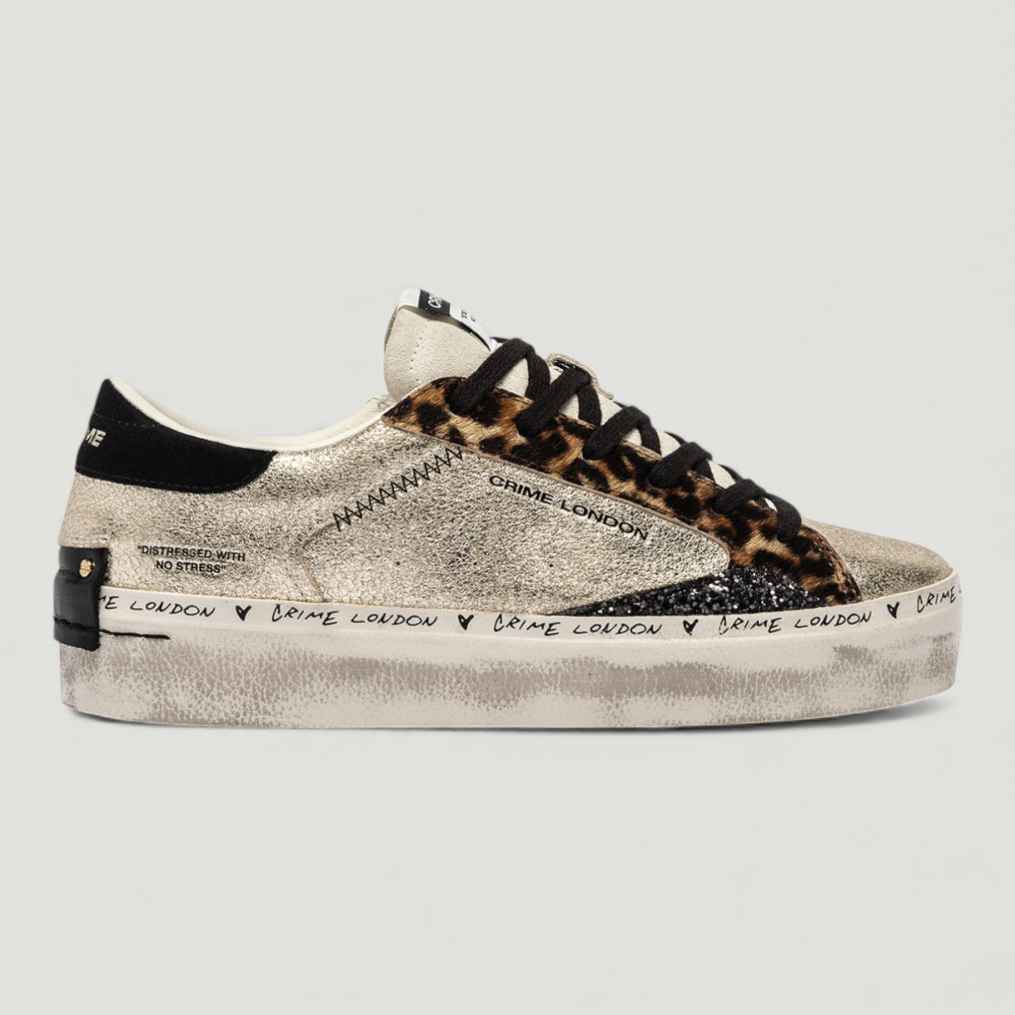 CRIME LONDON SNEAKERS DISTRESSED PLATFORM SWEET LIKE HONEY ORO