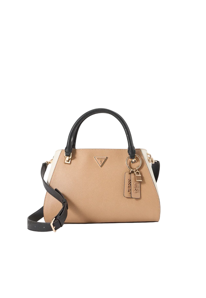 GUESS BORSA NOELLE II LUXURY SATCHEL TAN MULTI
