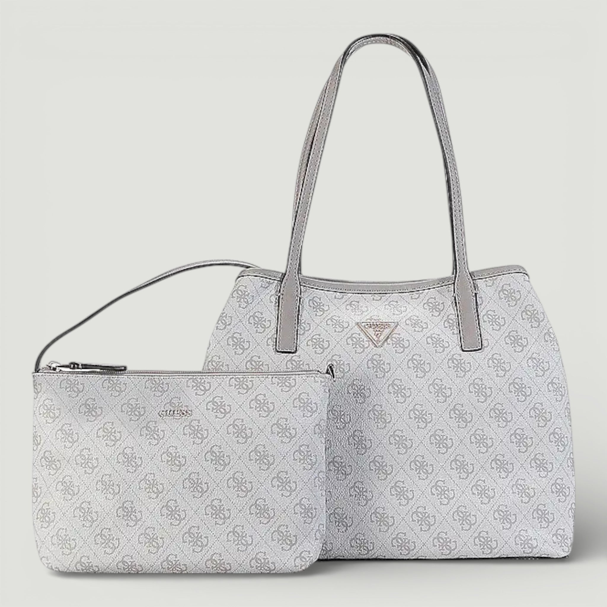 GUESS BORSA VICTTORIA 2 IN 1 TOTE DARK TAUPE LOGO