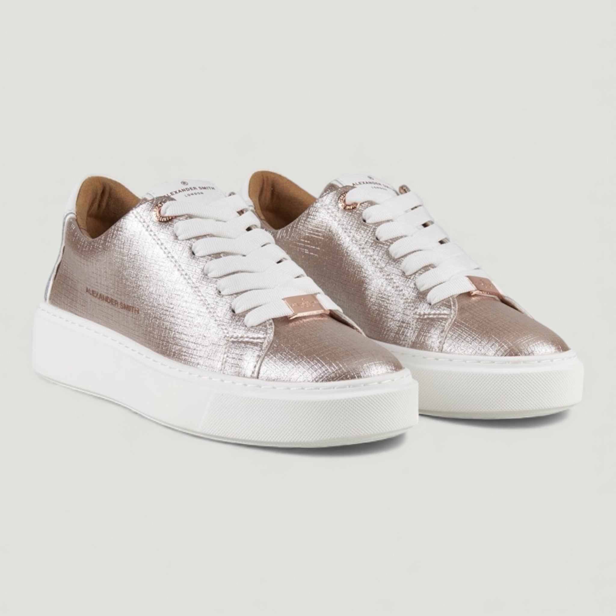 ALEXANDER SMITH SNEAKERS LONDON WOMAN COPPER WHITE