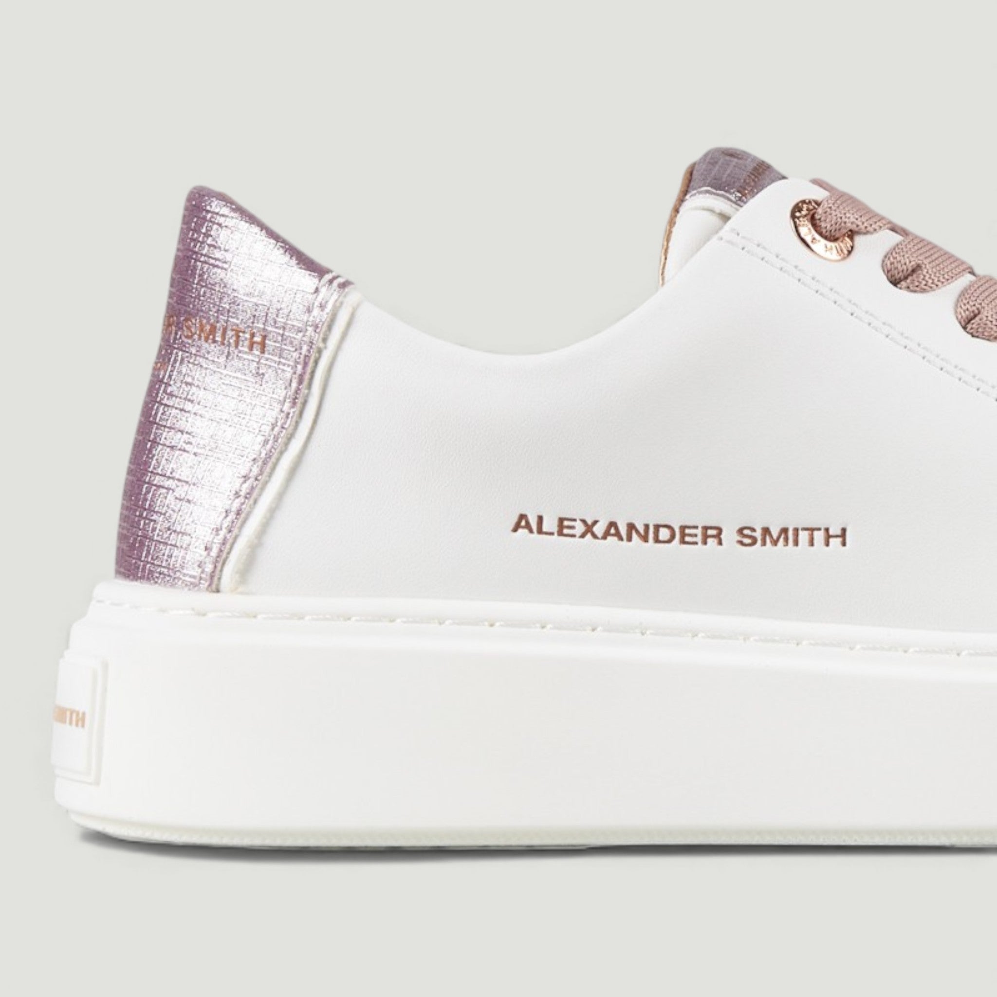ALEXANDER SMITH SNEAKERS LONDON HIGHT WOMAN WHITE ROSE