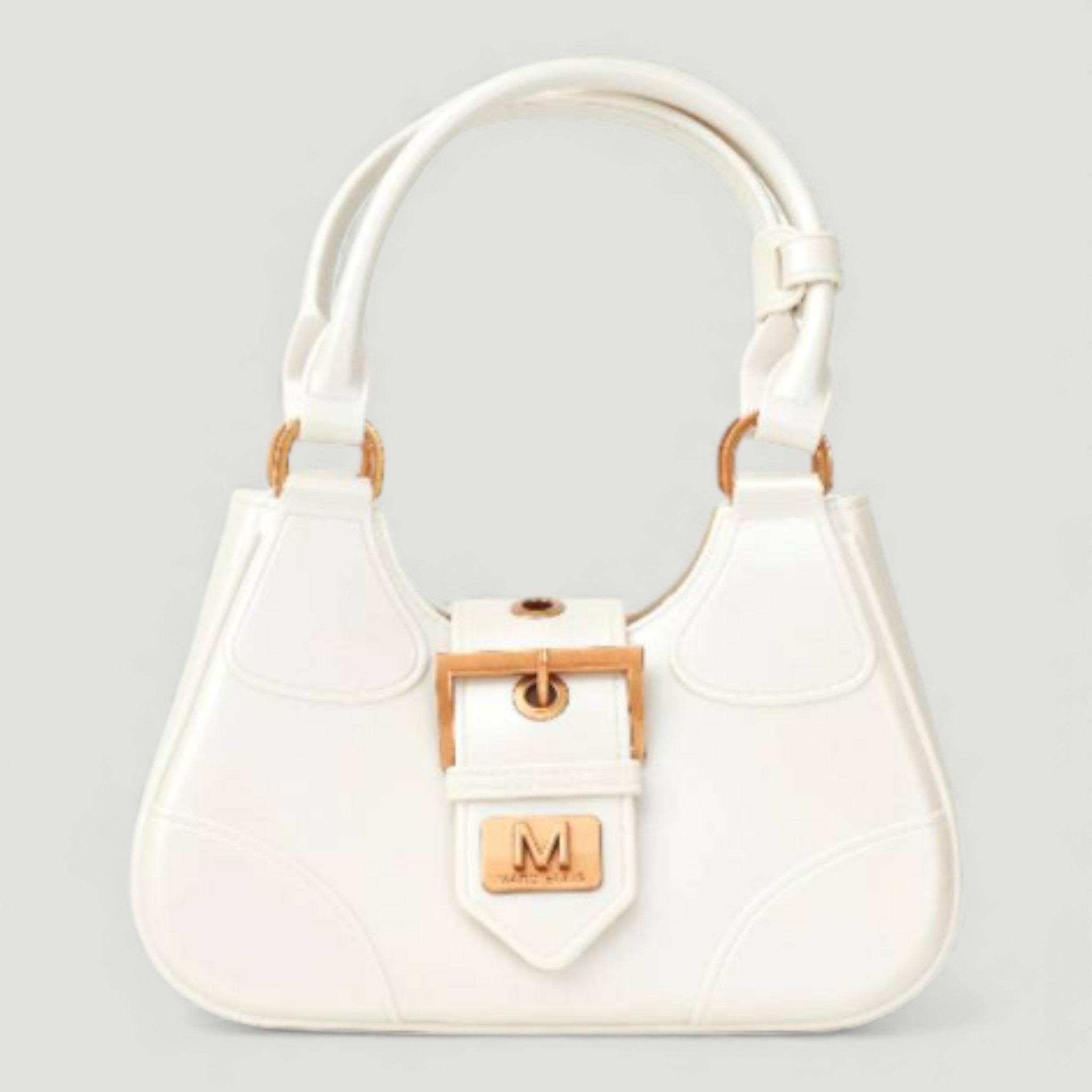 MARC ELLIS BORSA FLAT CIRCLE TAUPE/LIGHT GOLD