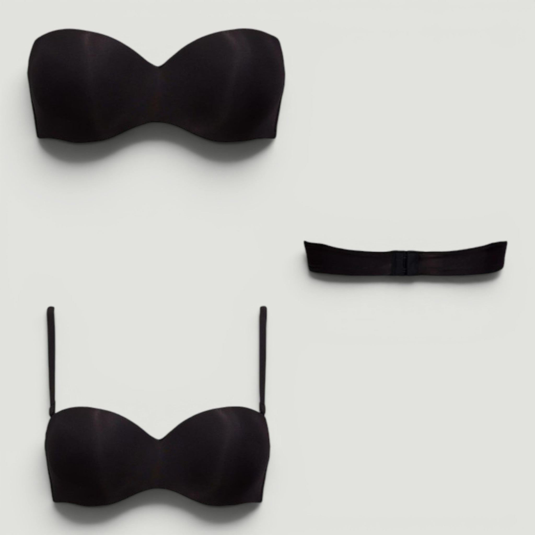 REGGISENO A FASCIA IN COPPA B - NERO