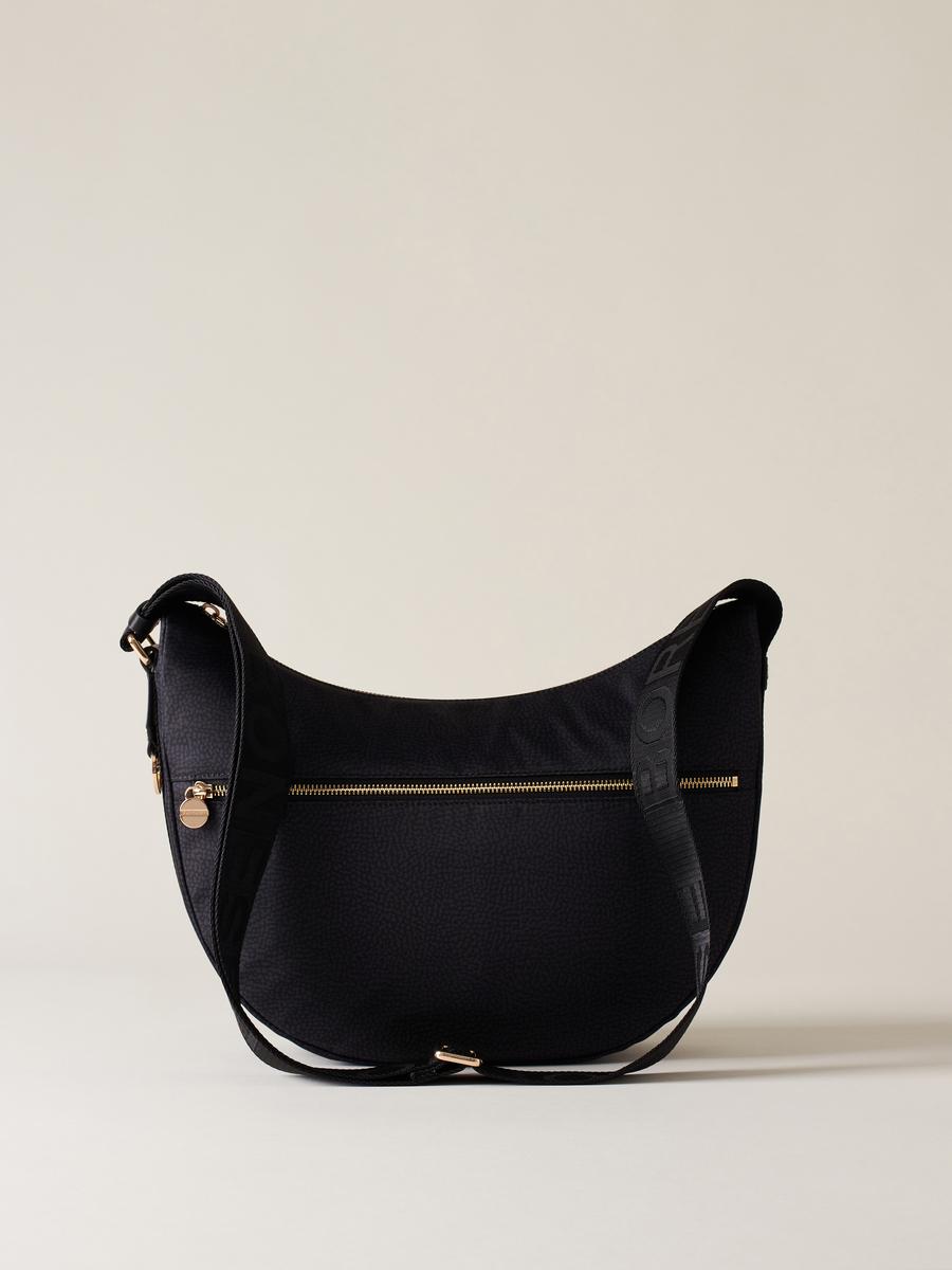 BORBONESE BORSA LUNA BAG MIDDLE  BLACK 1