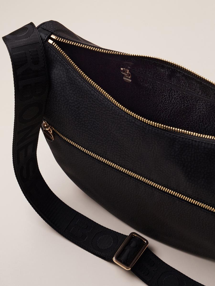 BORBONESE BORSA LUNA BAG MIDDLE  BLACK 4