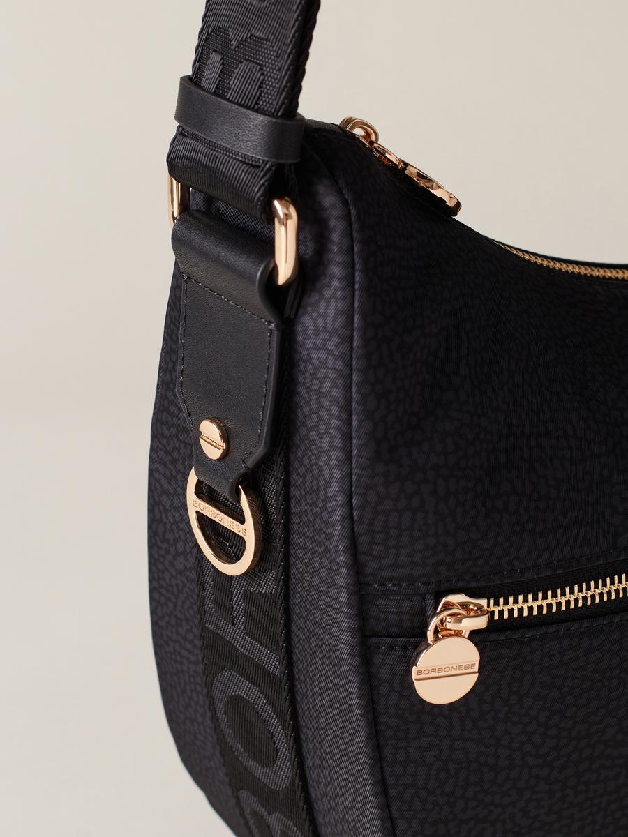 BORBONESE BORSA LUNA BAG MIDDLE  BLACK 5
