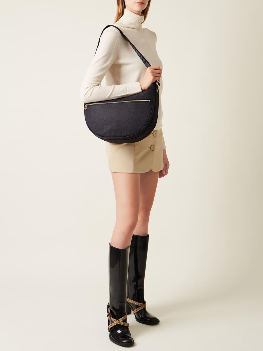 BORBONESE BORSA LUNA BAG MIDDLE  BLACK 6