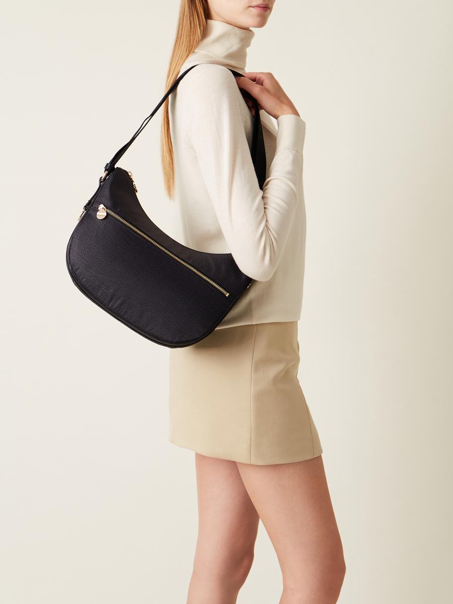 BORBONESE BORSA LUNA BAG SMALL BLACK 6