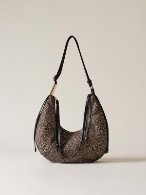 BORSA HOBO FOLD SMALL OP NATURALE NERO