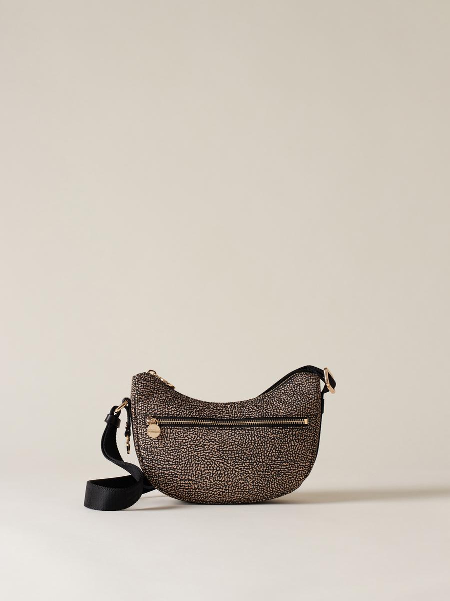 BORBONESE  LUNA BAG MINI OP NATURALE NERO 1